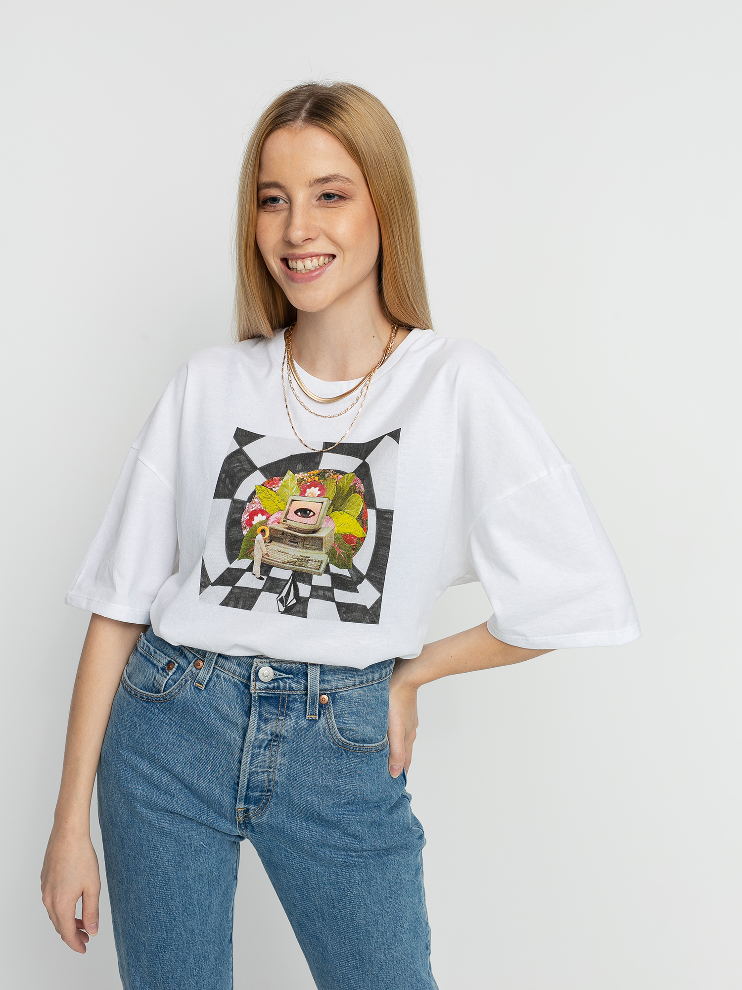 T-shirt Volcom Schnipps Fa Wmn (white flash)