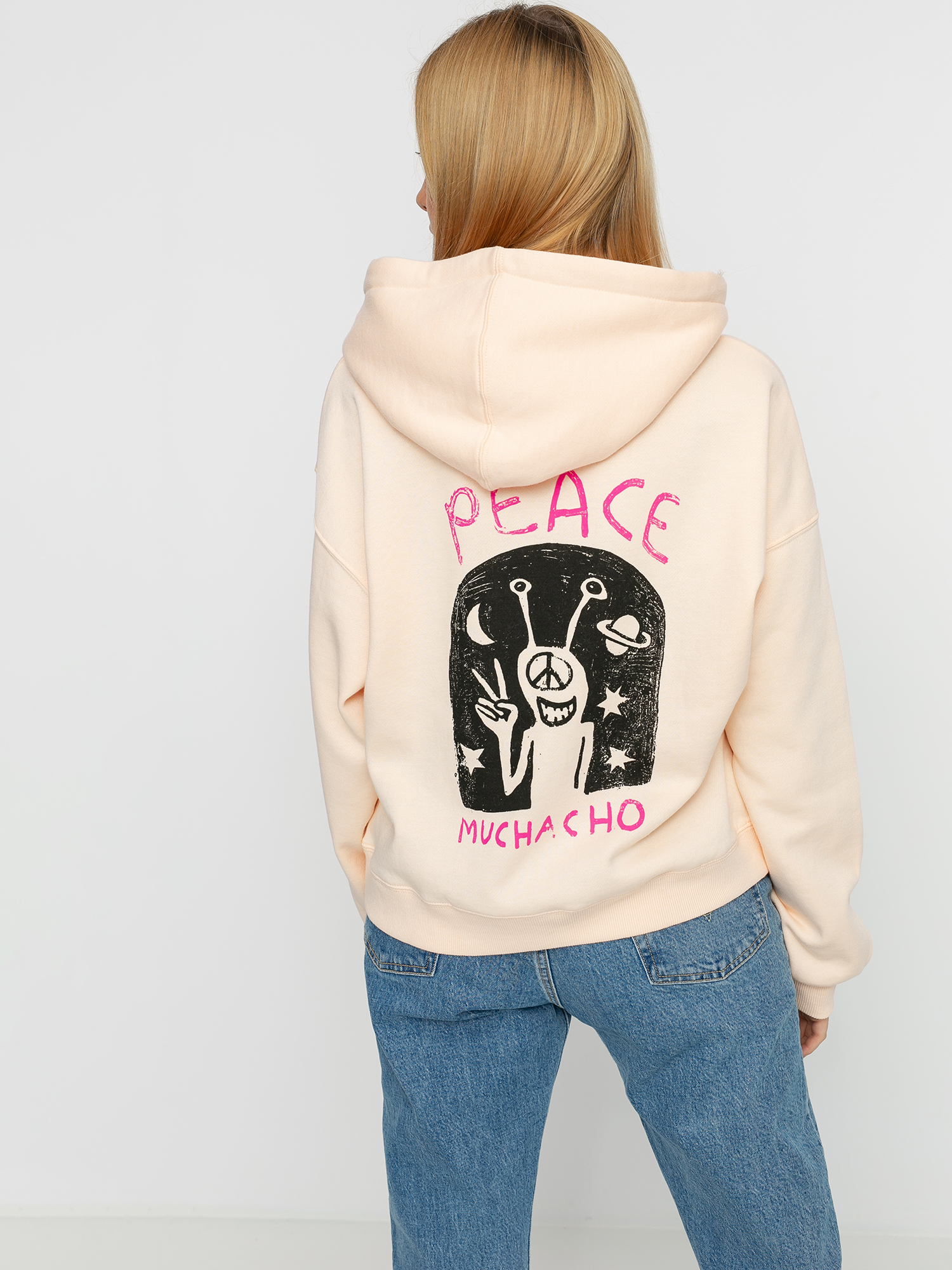 Bluza z kapturem Volcom Ozzy Wave HD Wmn (light peach)