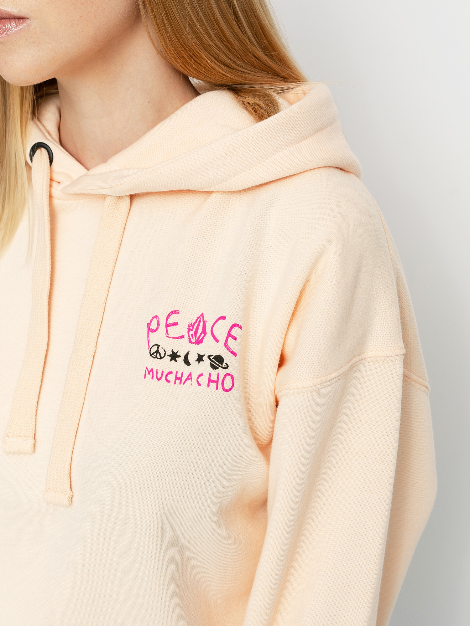 Bluza z kapturem Volcom Ozzy Wave HD Wmn (light peach)