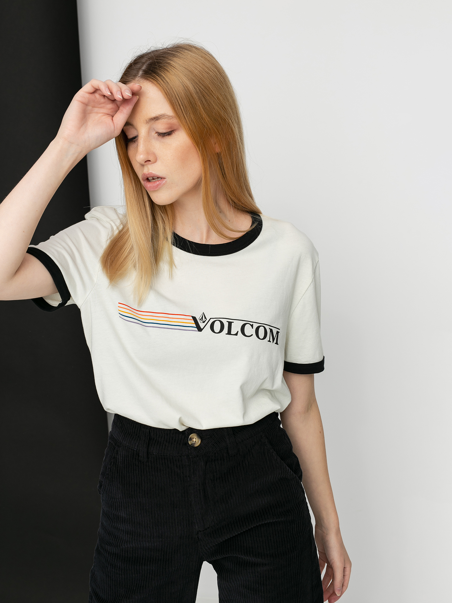 T-shirt Volcom Truly Ringer Wmn (mist)