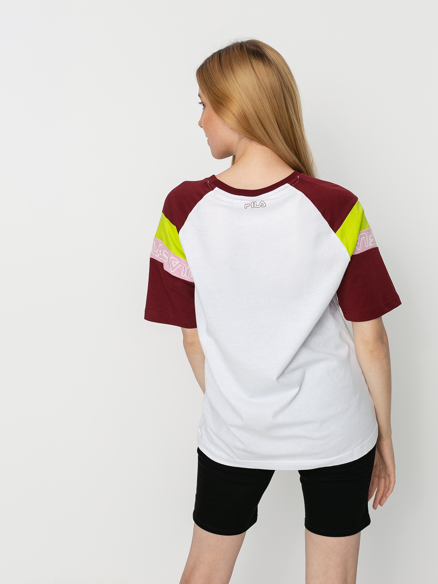 T-shirt Fila Lolita Wmn (bright white/cabernet/acid lime/lilac sachet)