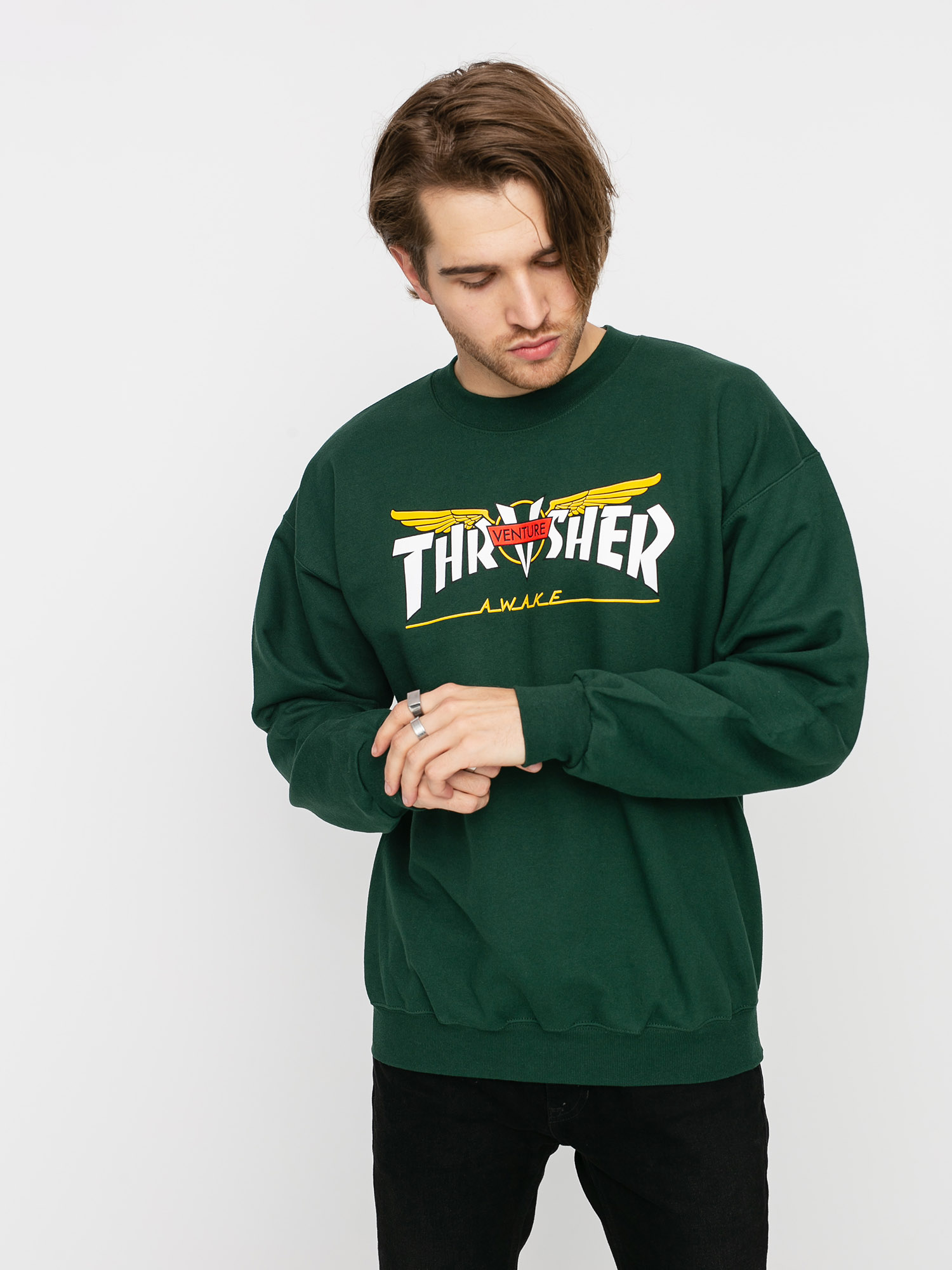 Bluza Thrasher Venture Collab (green)