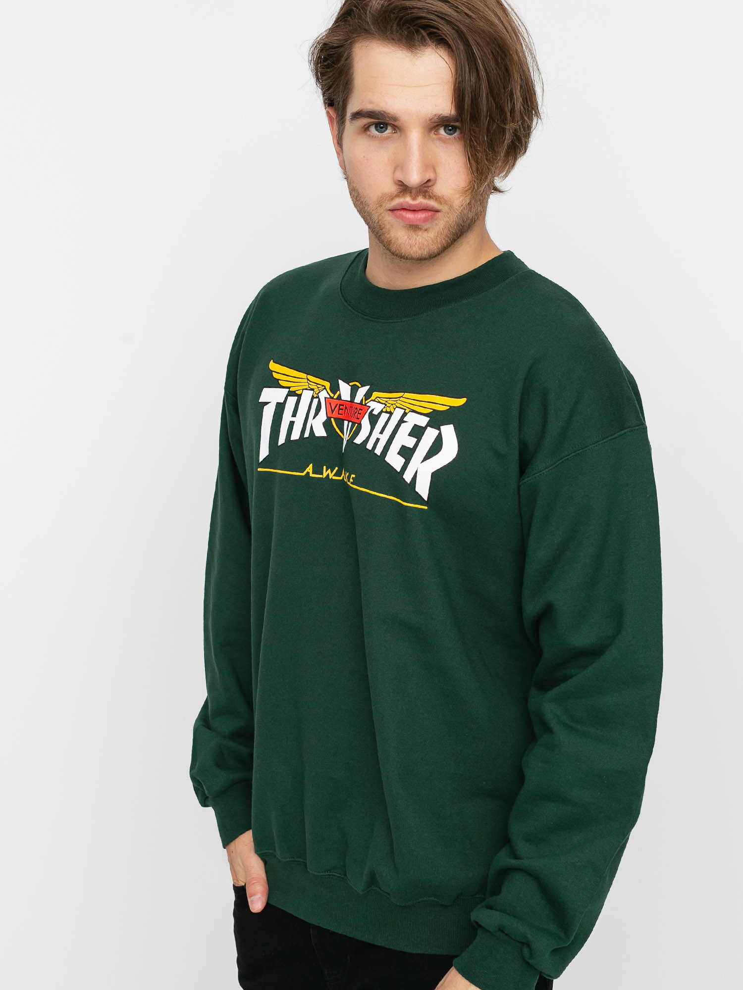 Bluza Thrasher Venture Collab (green)