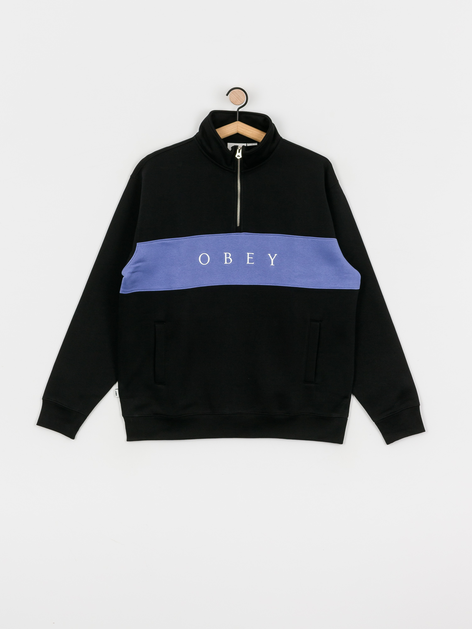 Polar OBEY Ian Mock Neck Zip (black)