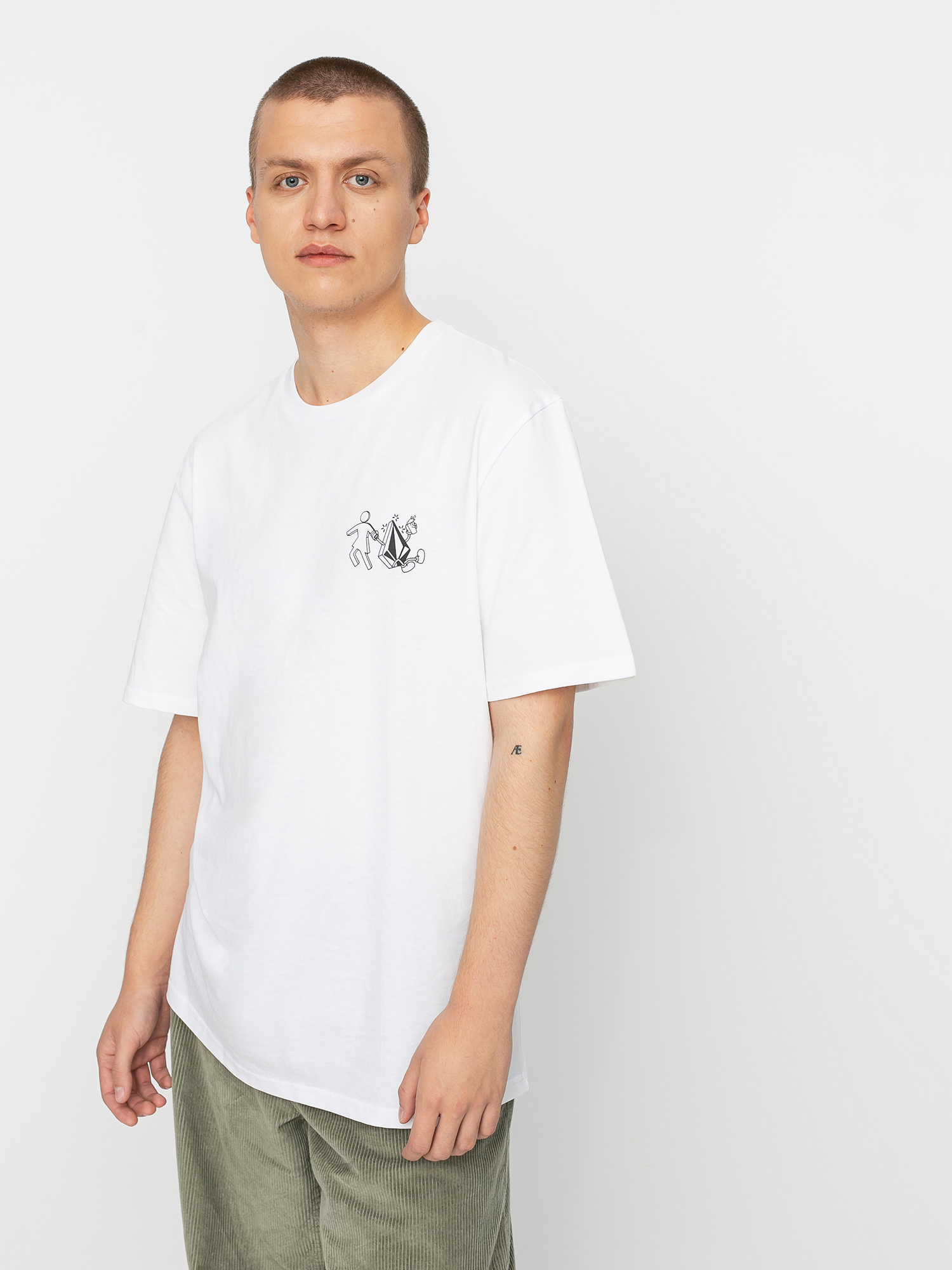 T-shirt Volcom X Girl Skateboards Stonely Rlx (white)