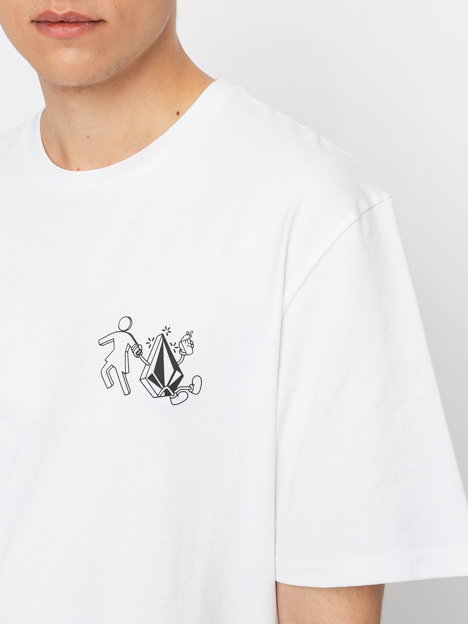 T-shirt Volcom X Girl Skateboards Stonely Rlx (white)