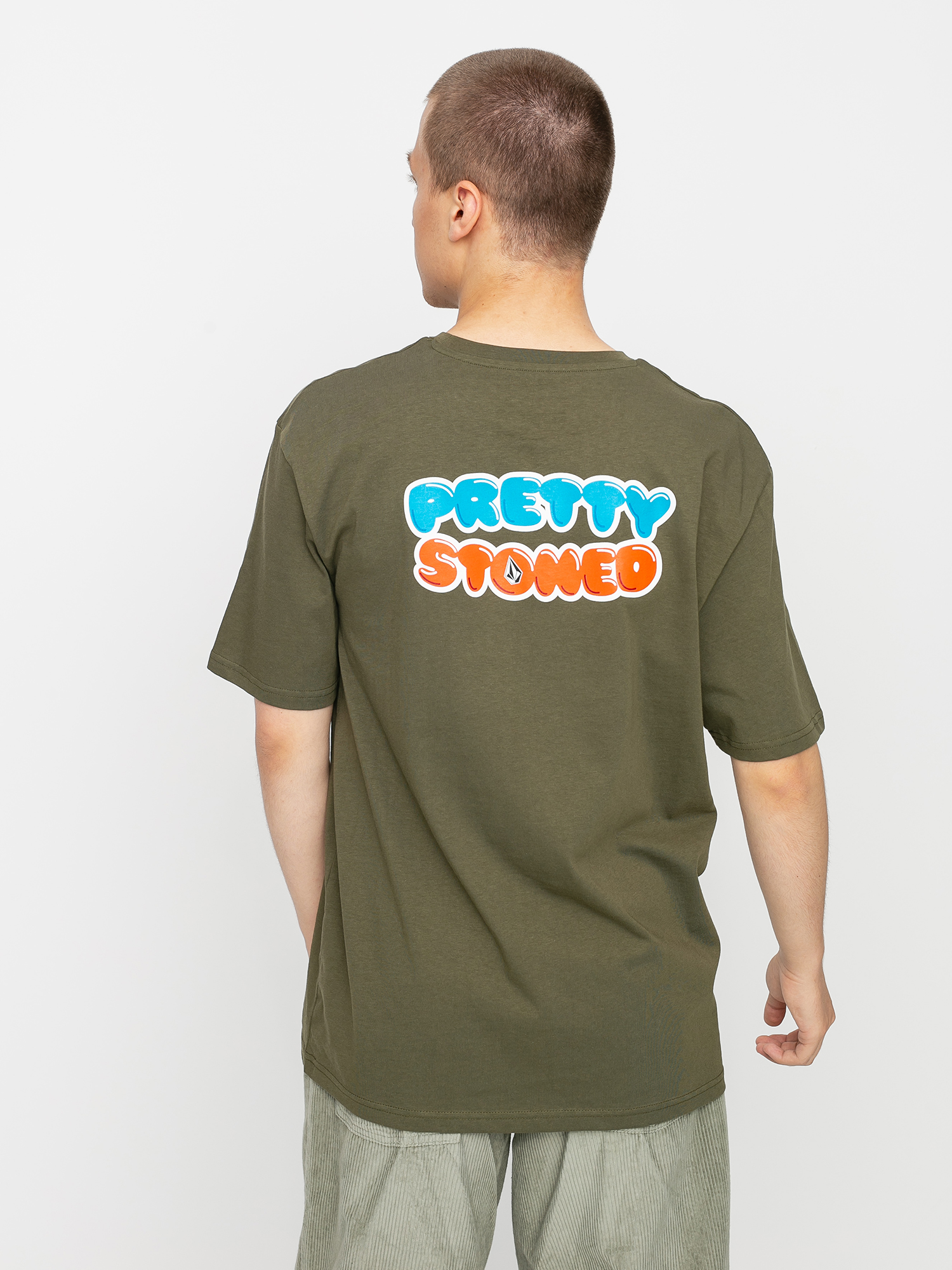 T-shirt Volcom X Girl Skateboards Pretty Stoned Rlx (military)