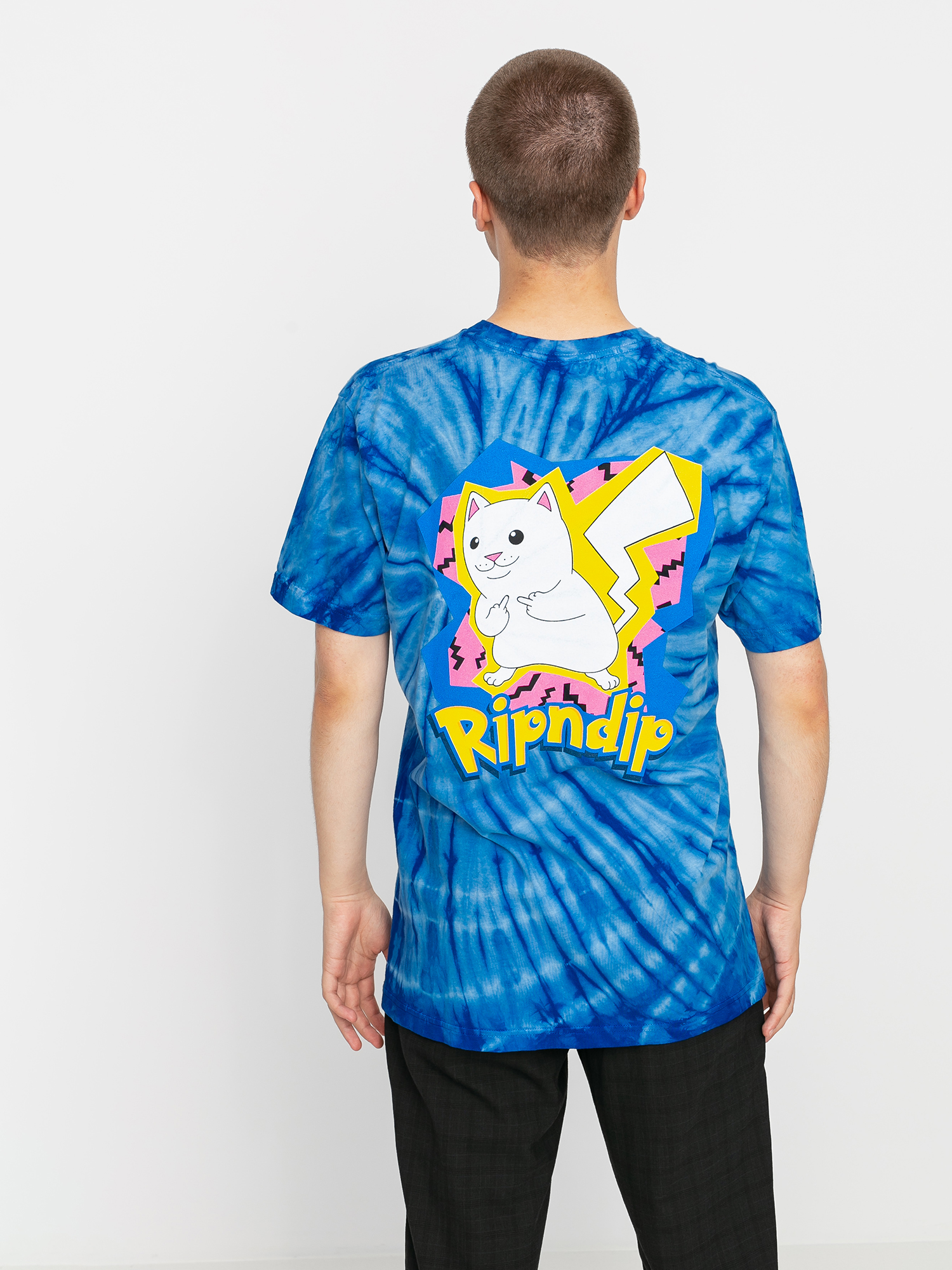 T-shirt RipNDip Catch Em All (blue spiral dye)