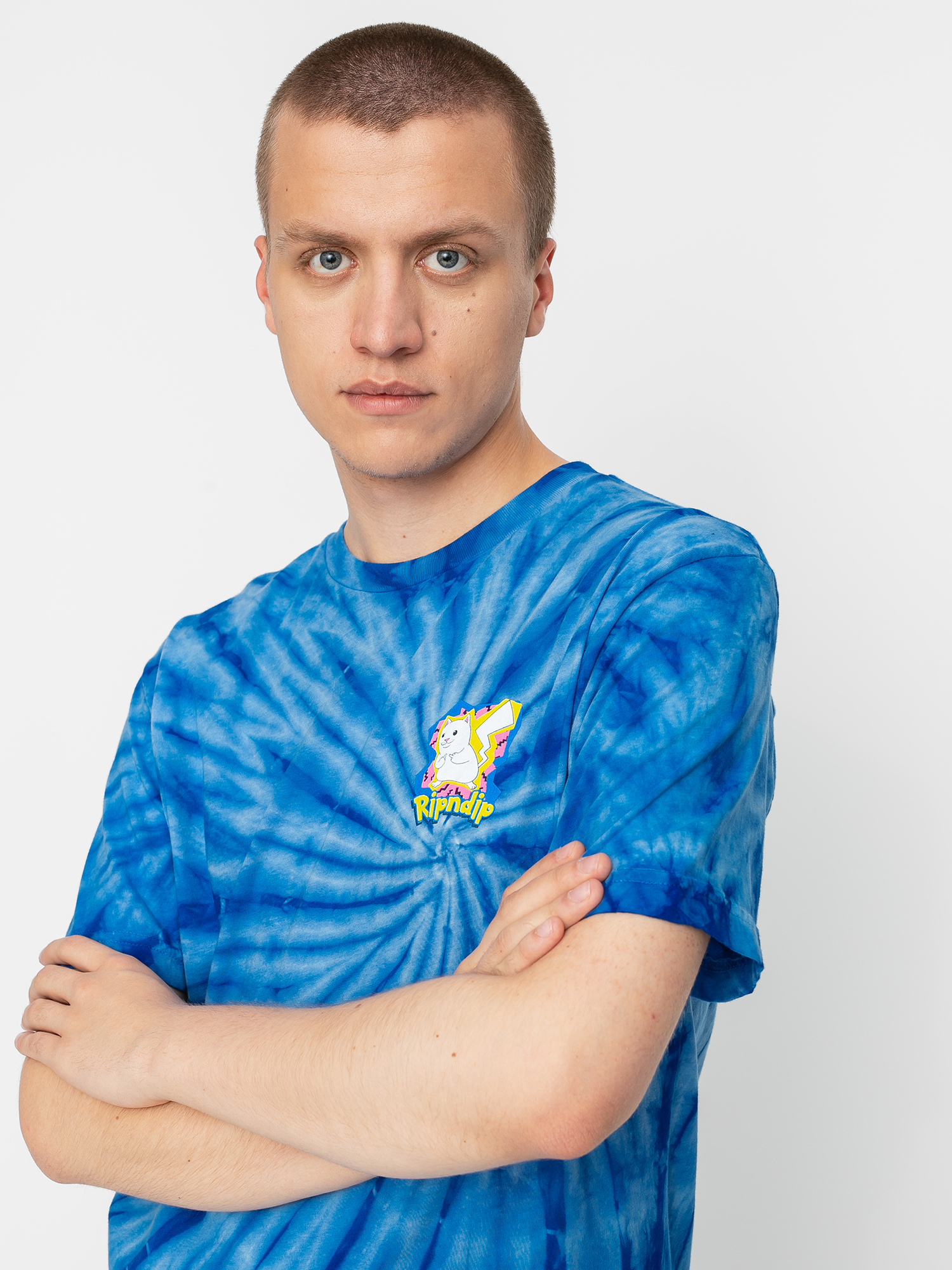 T-shirt RipNDip Catch Em All (blue spiral dye)