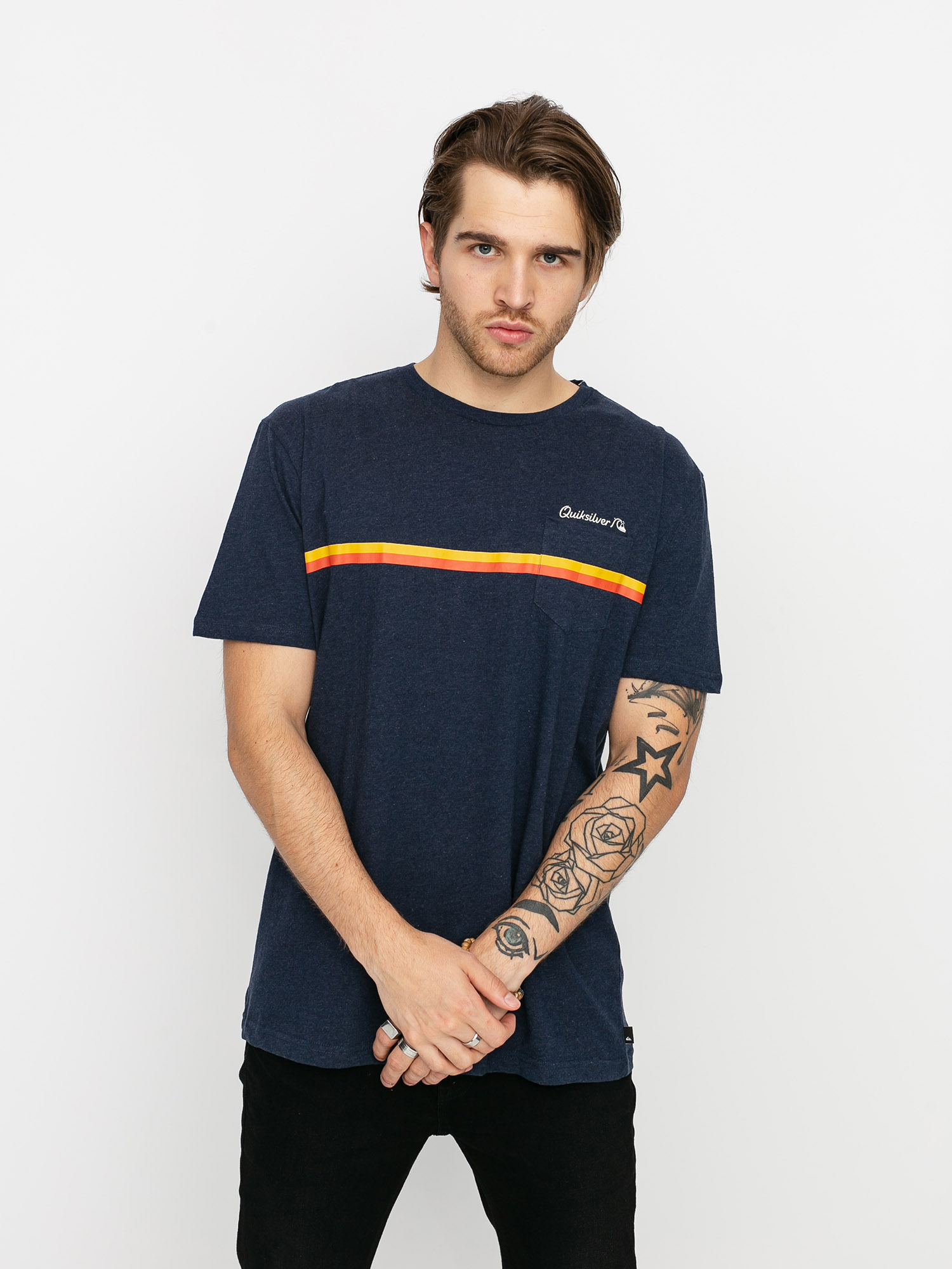 T-shirt Quiksilver High Piped (navy blazer heather)