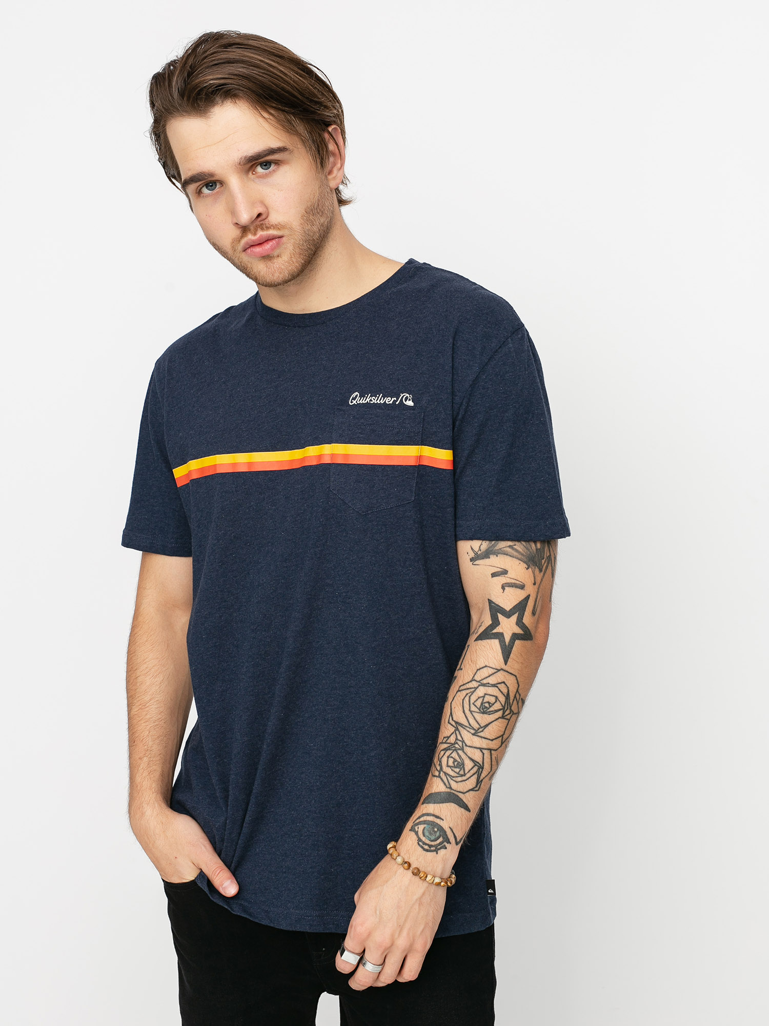 T-shirt Quiksilver High Piped (navy blazer heather)