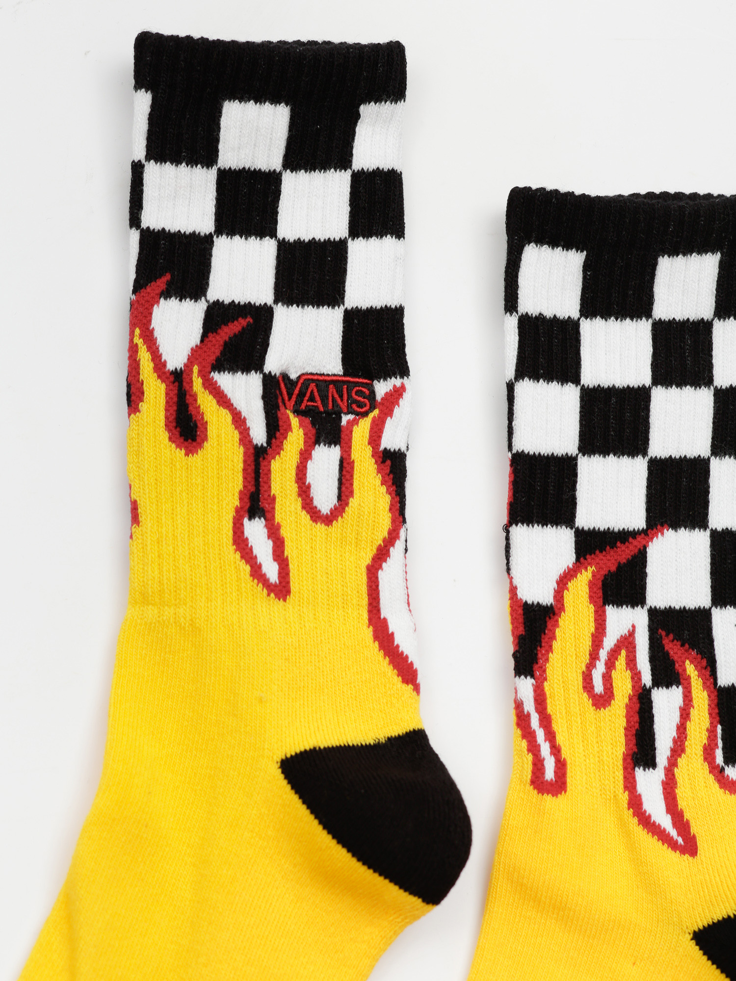 Skarpetki Vans Flame Check Crew (black/white/check flame)