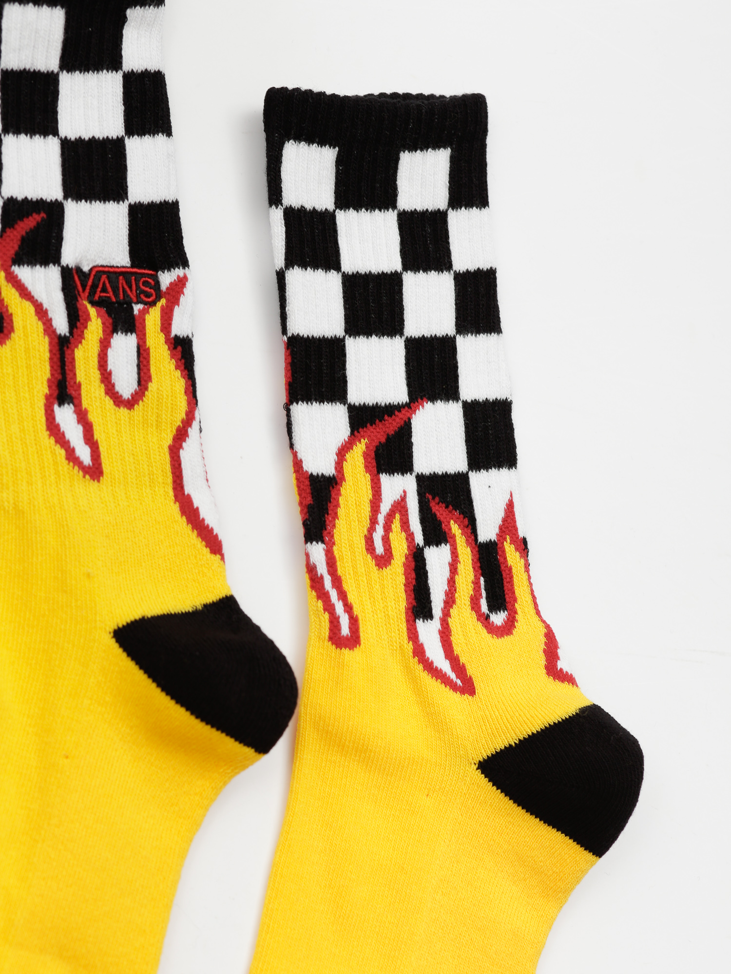 Skarpetki Vans Flame Check Crew (black/white/check flame)