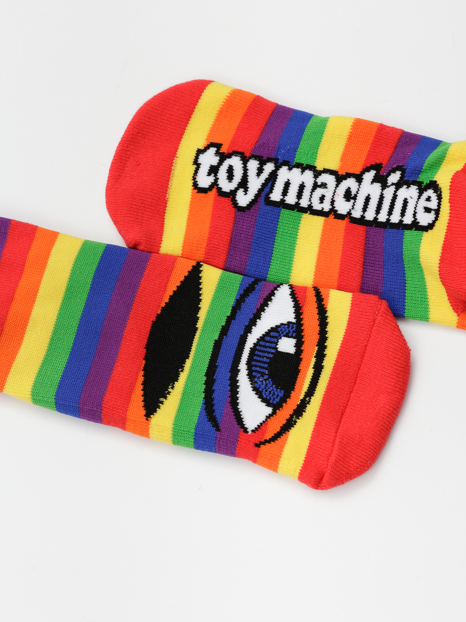 Skarpetki Toy Machine Sect Eye (rainbow stripe)