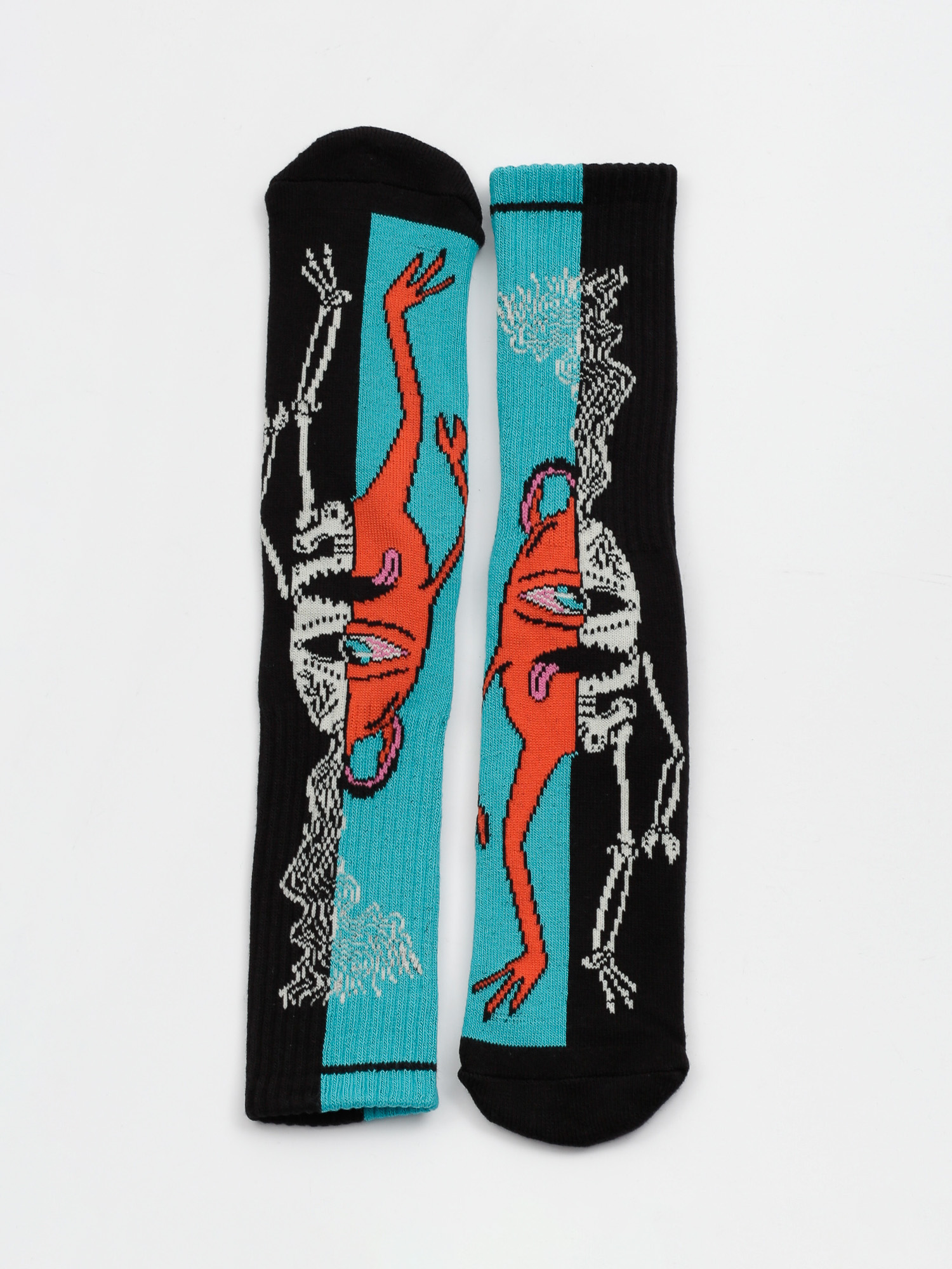 Skarpetki Toy Machine Split Sect (teal/black)