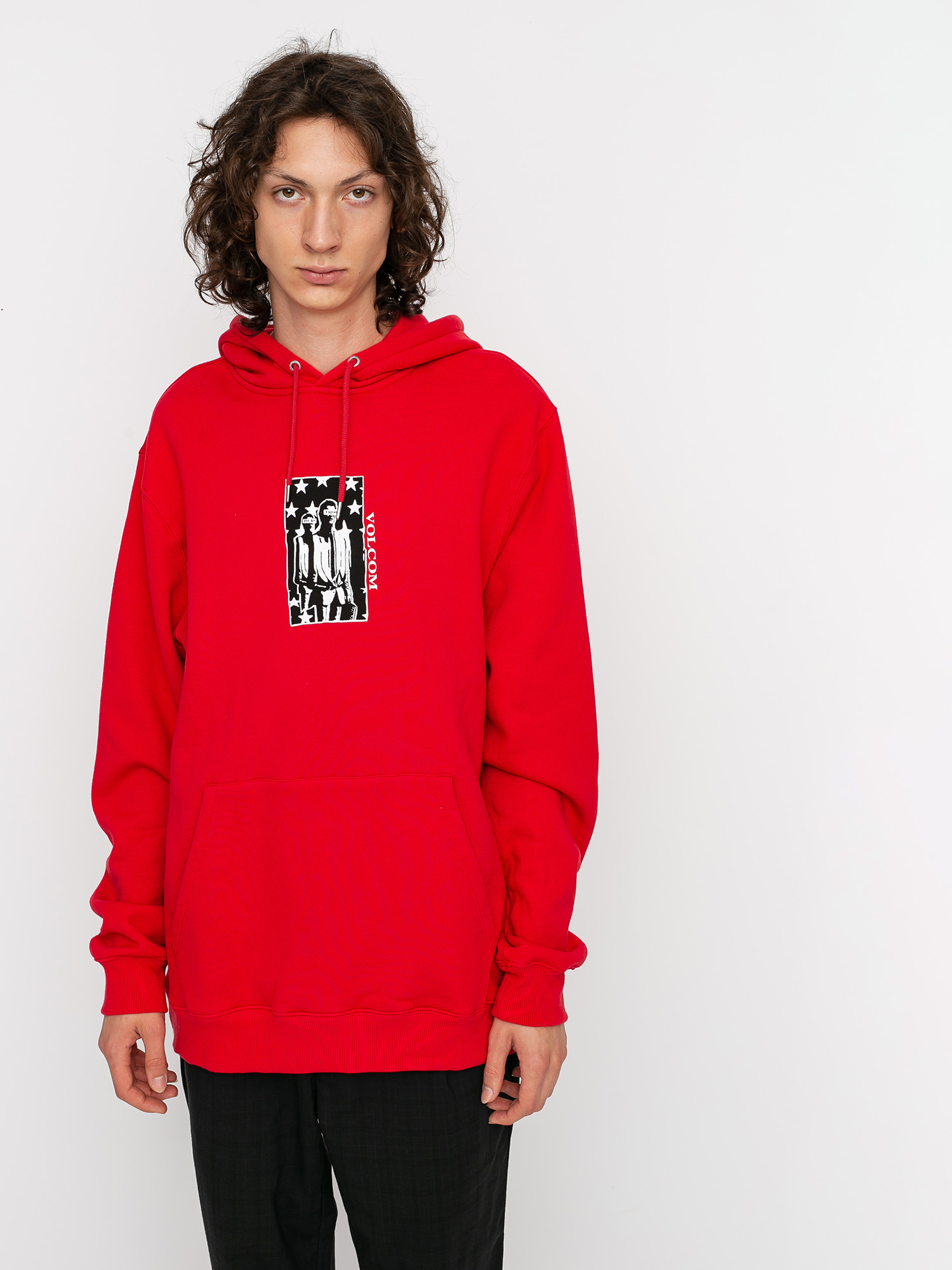 Bluza z kapturem Volcom Merick HD (fiery red)