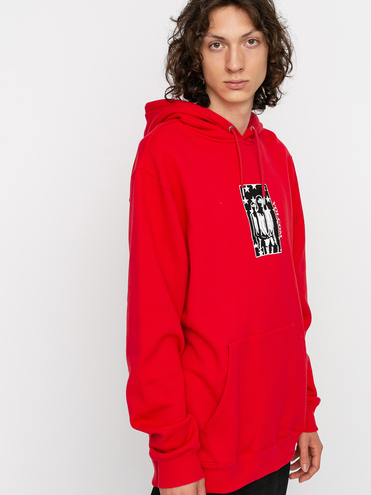 Bluza z kapturem Volcom Merick HD (fiery red)