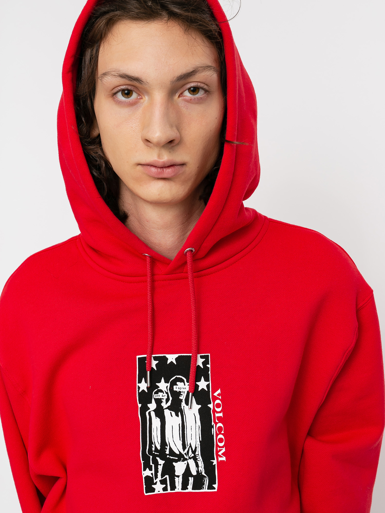 Bluza z kapturem Volcom Merick HD (fiery red)