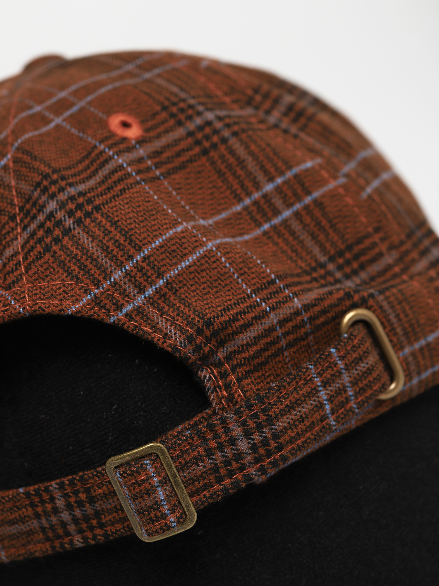 Czapka z daszkiem Stussy Big Logo Plaid Low Pro ZD (brown)