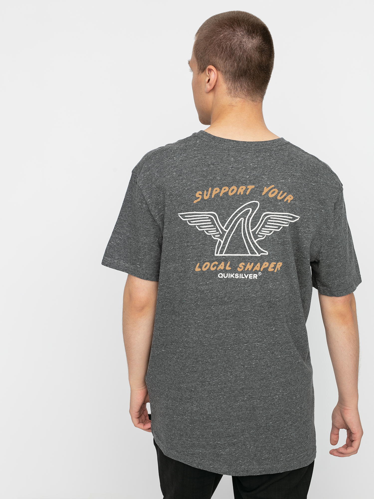 T-shirt Quiksilver Quik Local Shaper (charcoal heather)