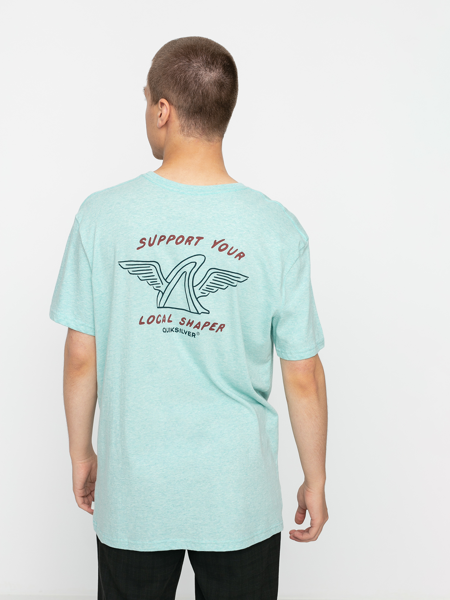 T-shirt Quiksilver Quik Local Shaper (eggshell blue heather)