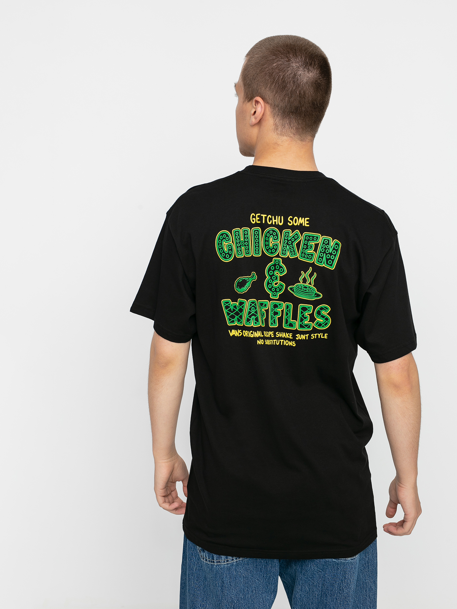 T-shirt Vans Shake Junt Chicken And Waffle (black)