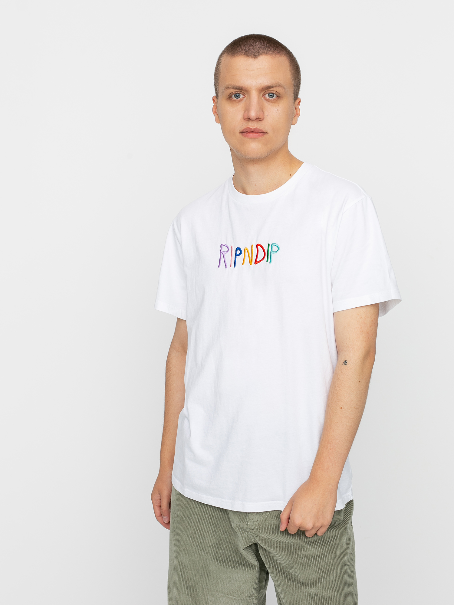 T-shirt RipNDip Embroidered Logo (white)