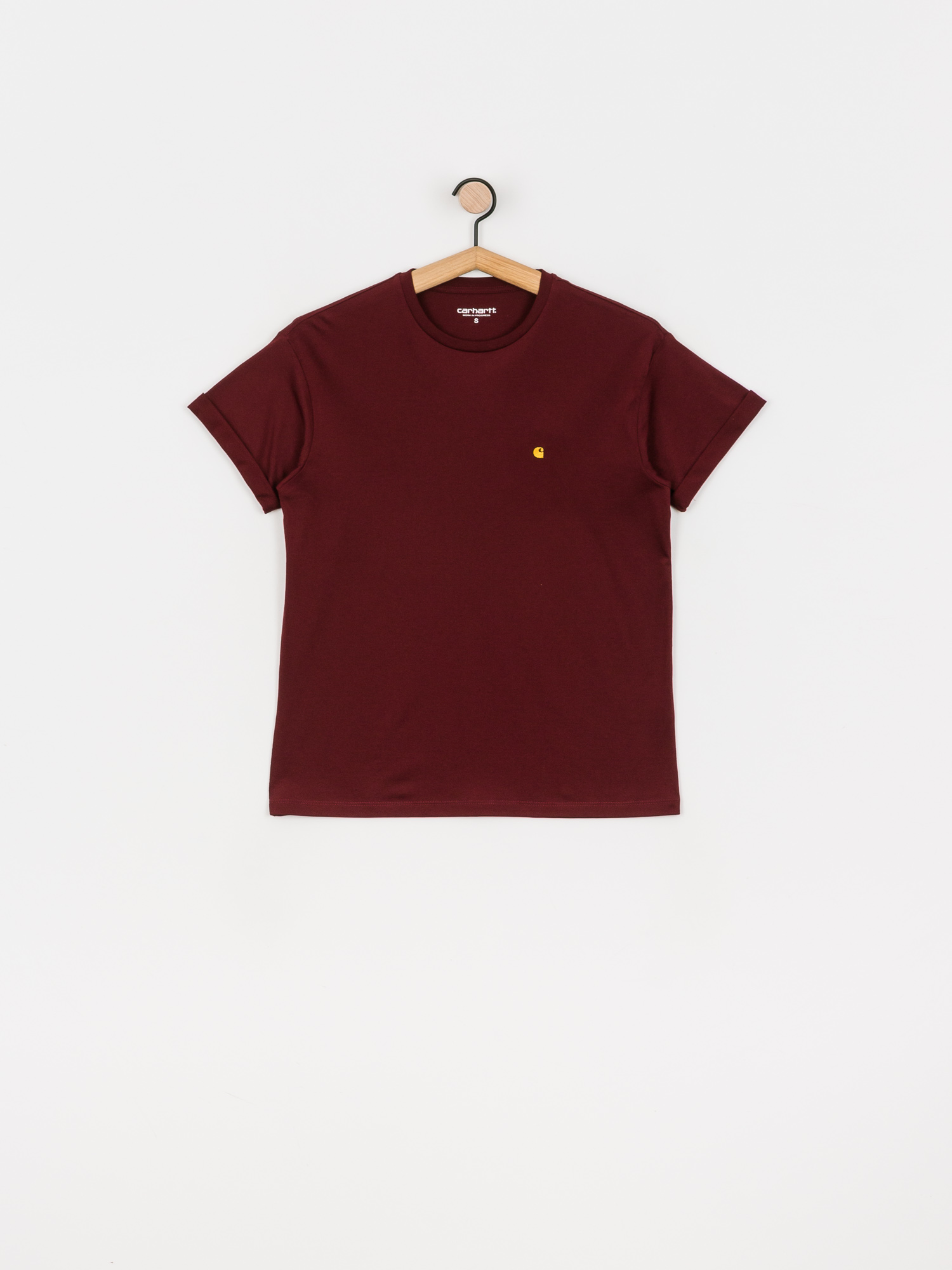 T-shirt Carhartt WIP Chase Wmn (bordeaux/gold)