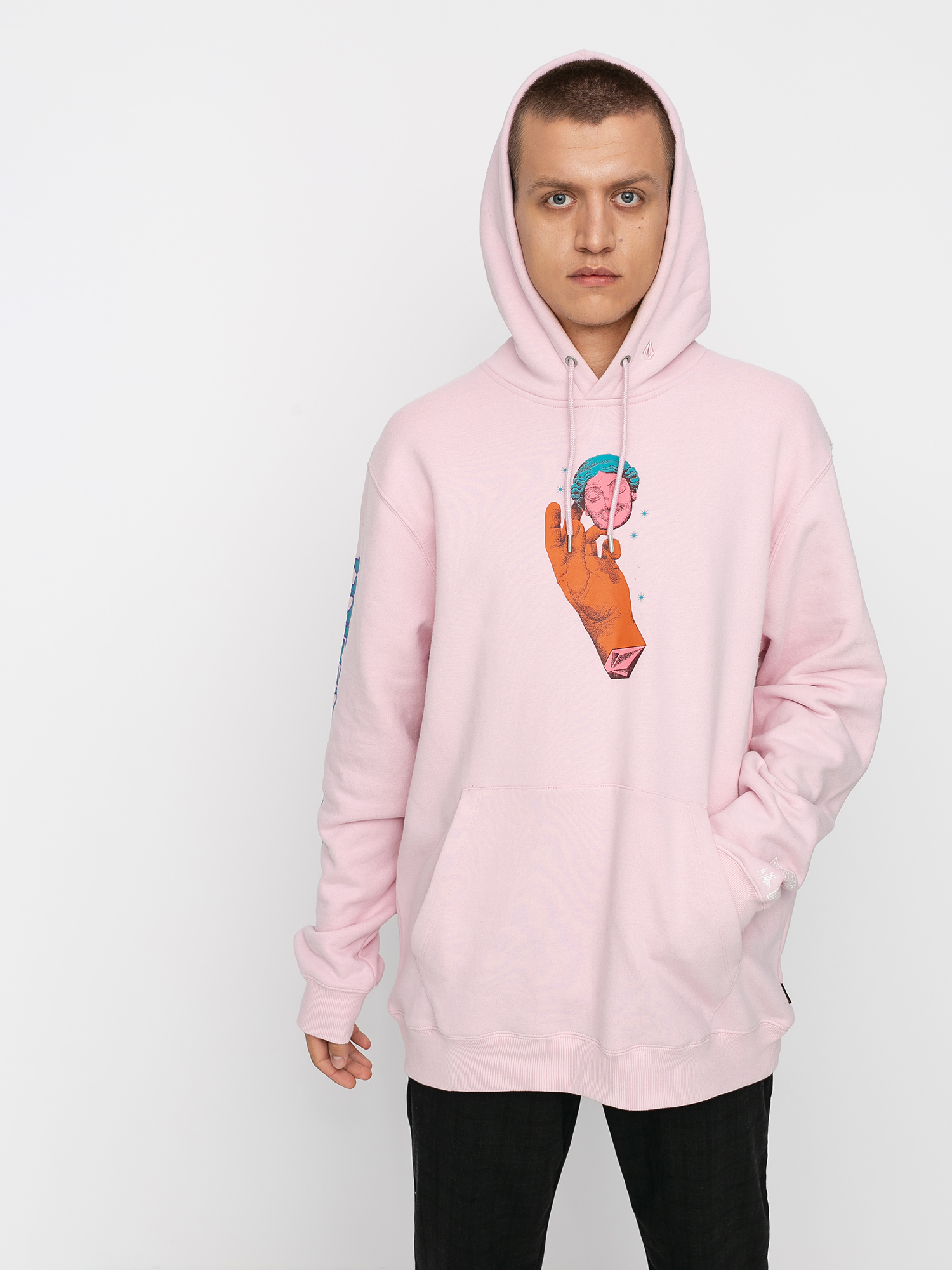 Bluza z kapturem Volcom Fa HD (snow pink)