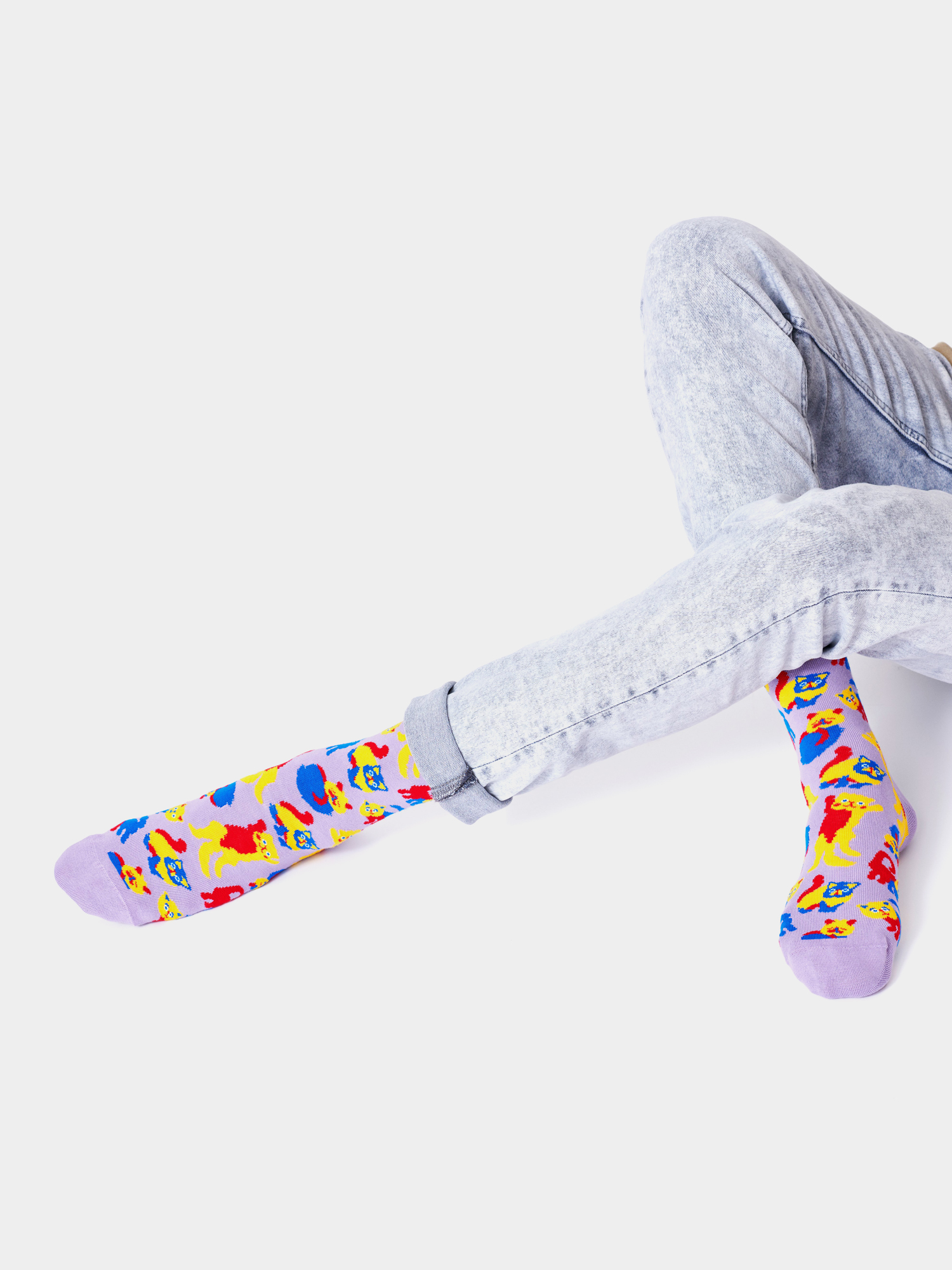 Skarpetki Happy Socks Exotic Cat (lavender)