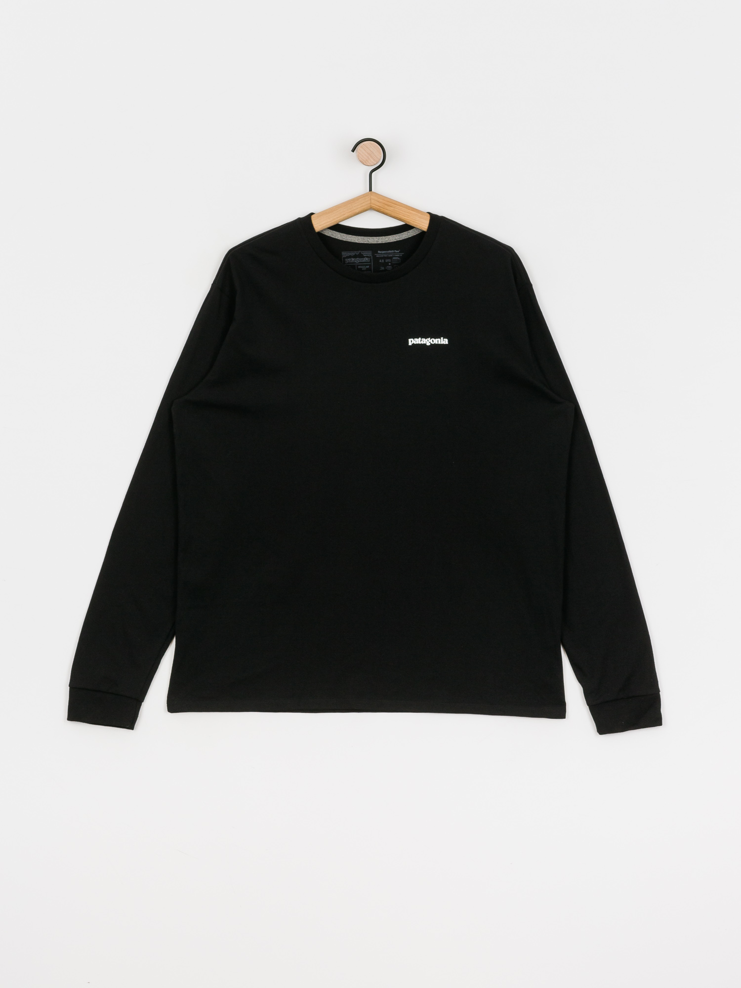 【特別セール品】 P Patagonia Longsleeve 6 (black) czarny - Responsibili Logo Clothing