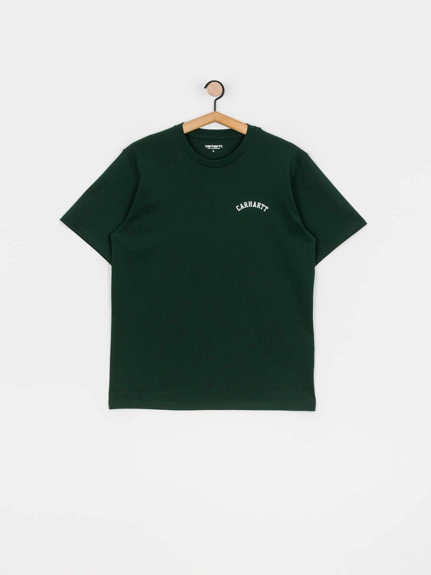 T-shirt Carhartt WIP University Script (bottle green/white)