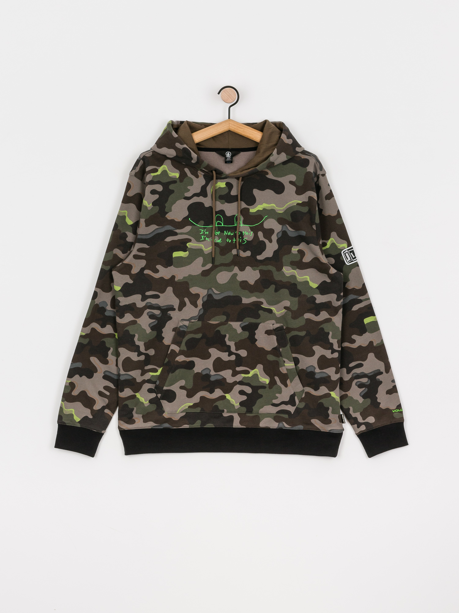 Męska Bluza aktywna Volcom Jla HD (army)