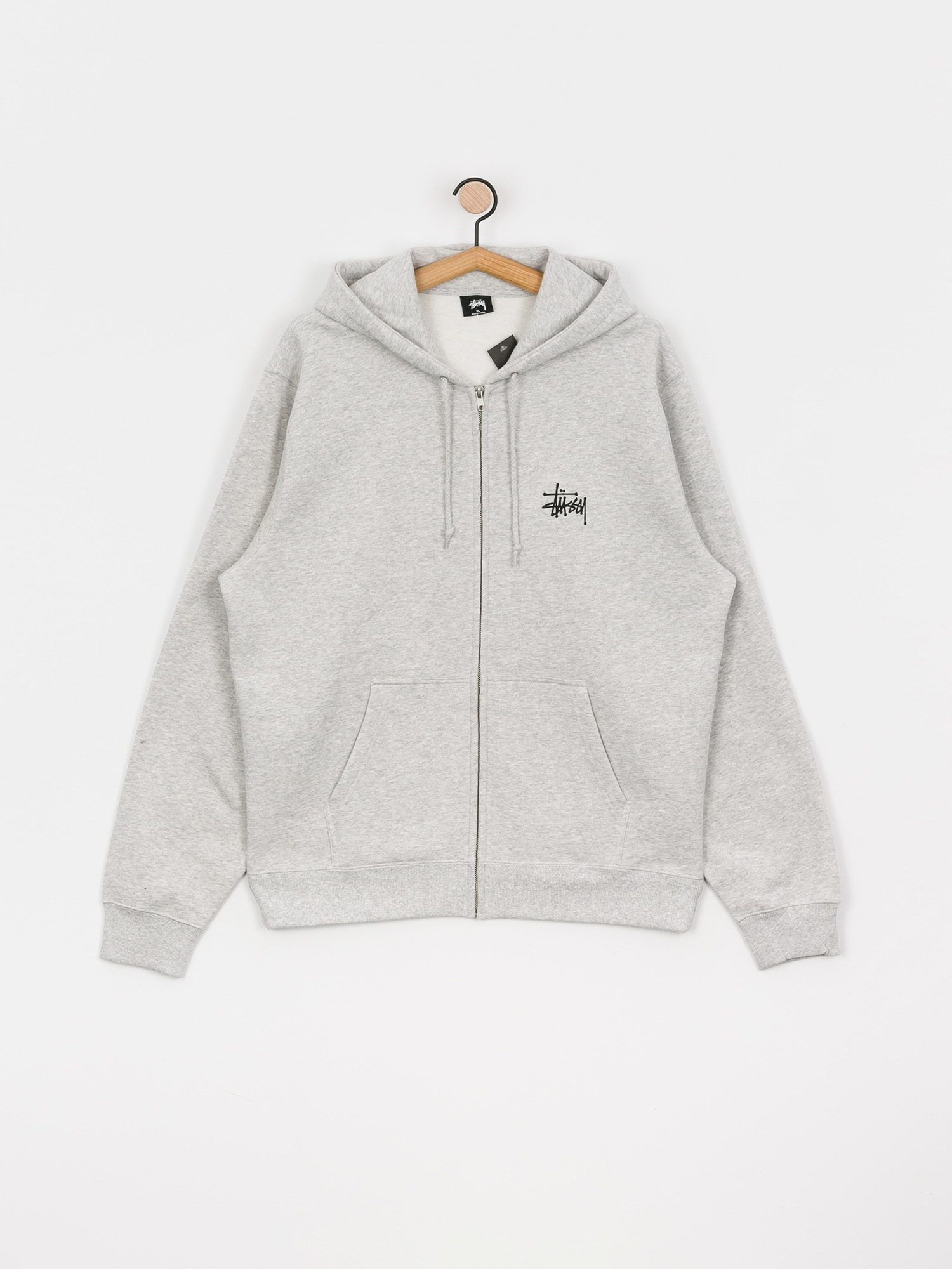 Bluza z kapturem Stussy Basic Stussy ZHD (ash heather)