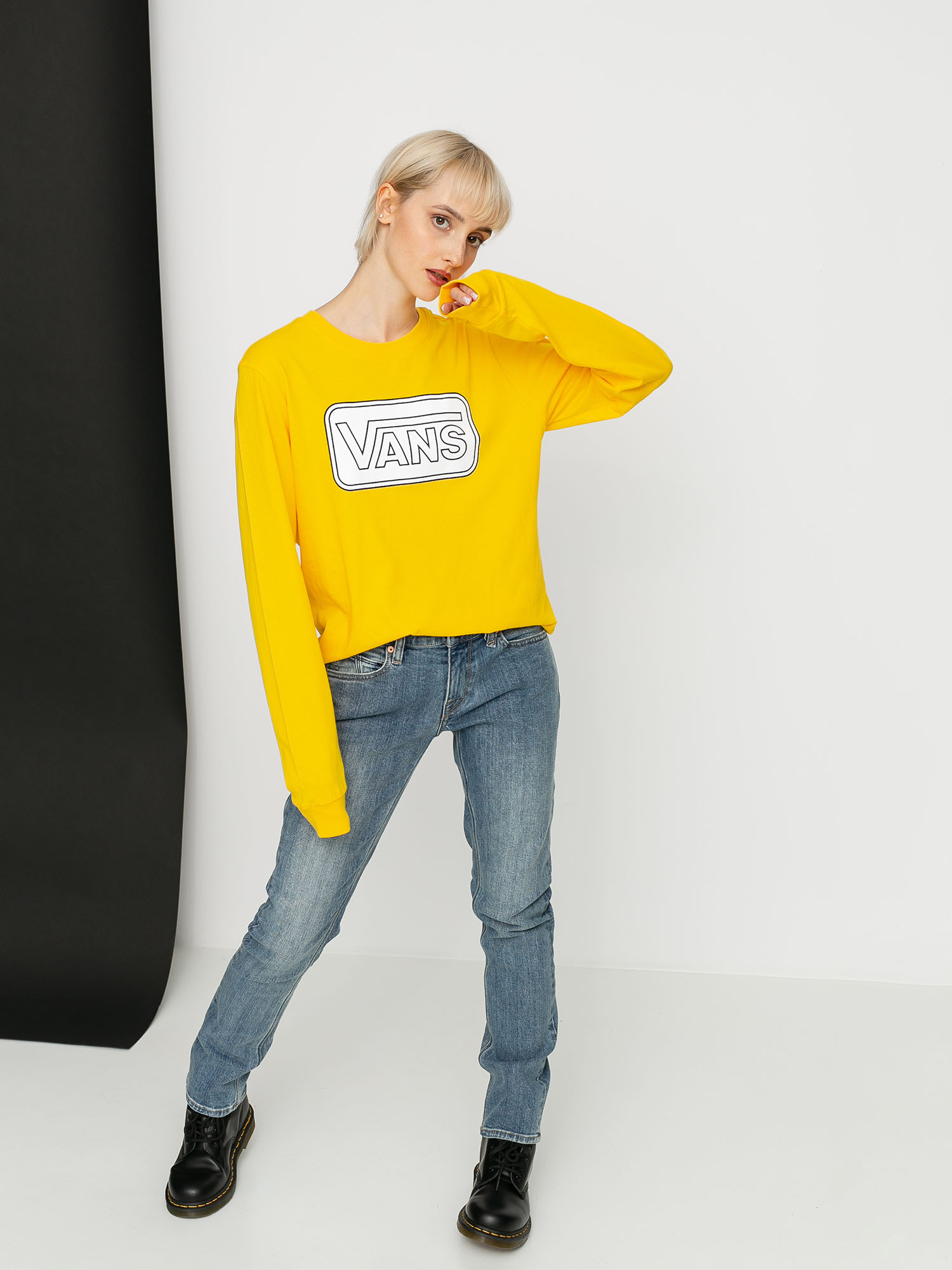 Longsleeve Vans Make Me Your Own Wmn (lemon chrome)