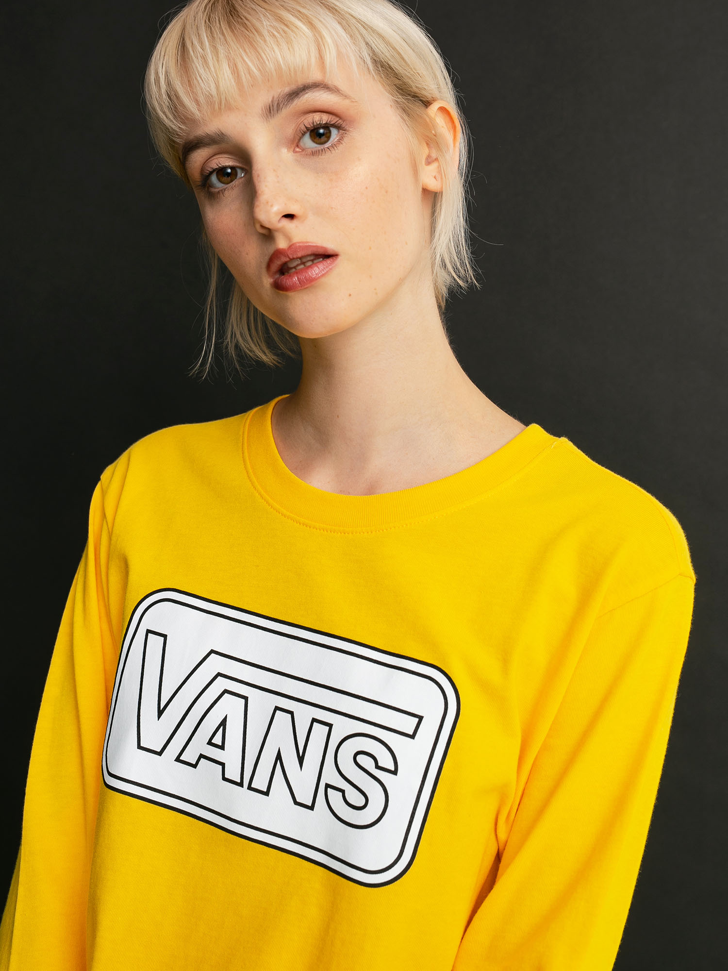 Longsleeve Vans Make Me Your Own Wmn (lemon chrome)