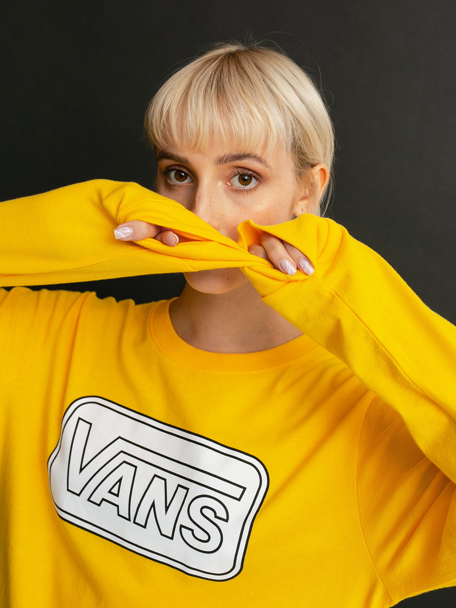 Longsleeve Vans Make Me Your Own Wmn (lemon chrome)