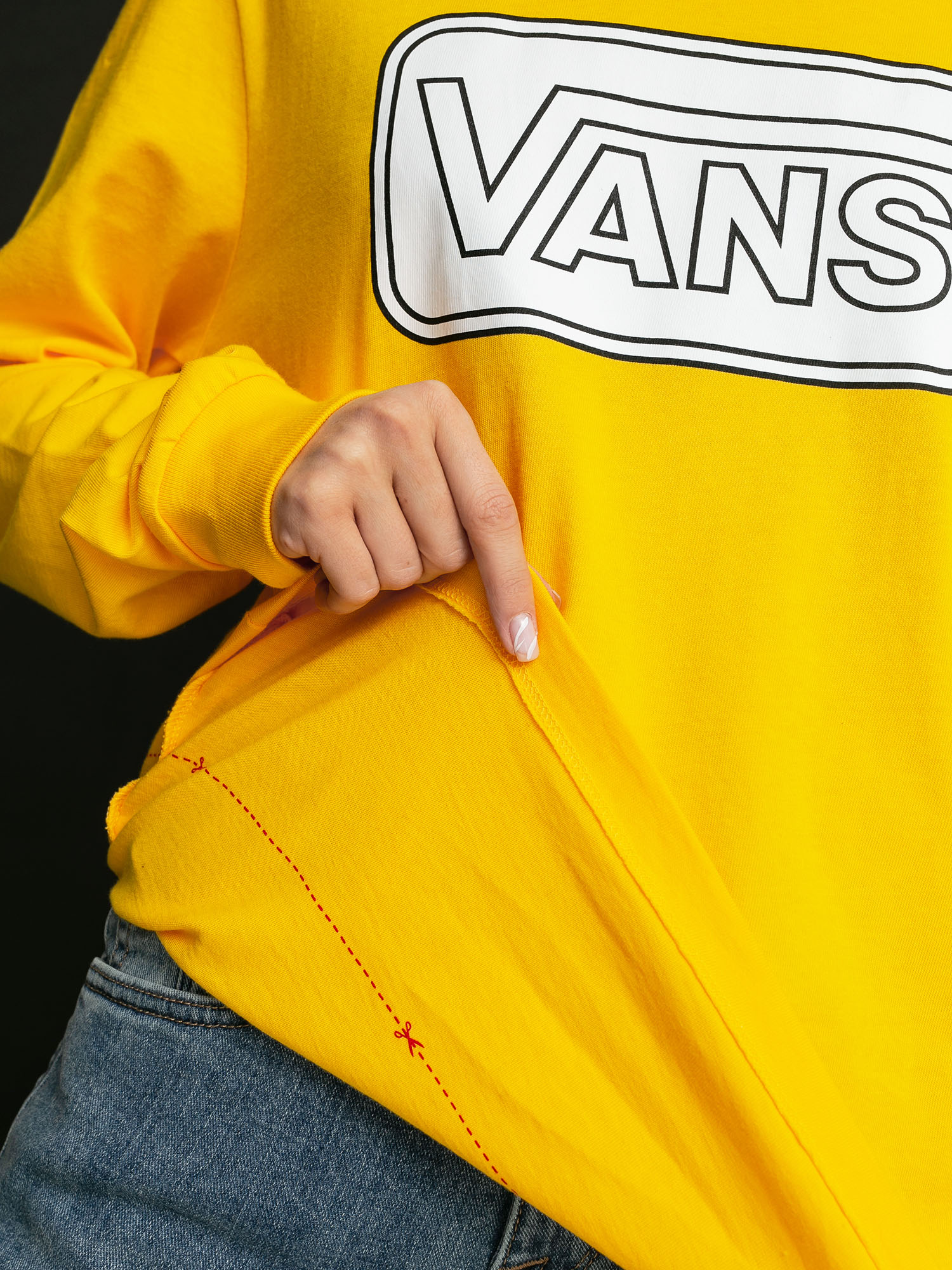 Longsleeve Vans Make Me Your Own Wmn (lemon chrome)