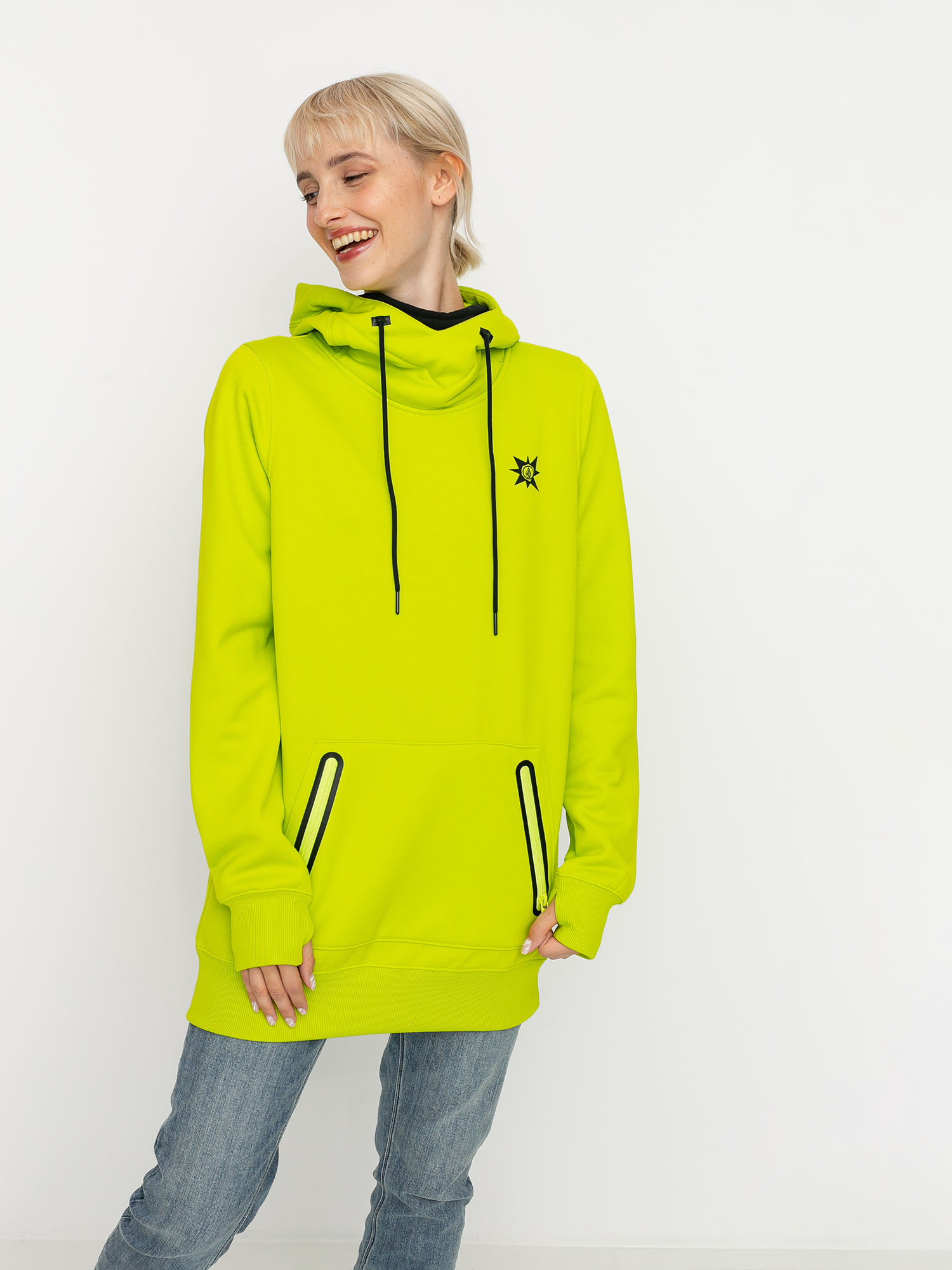 Damska Bluza aktywna Volcom Spring Shred HD (lime)