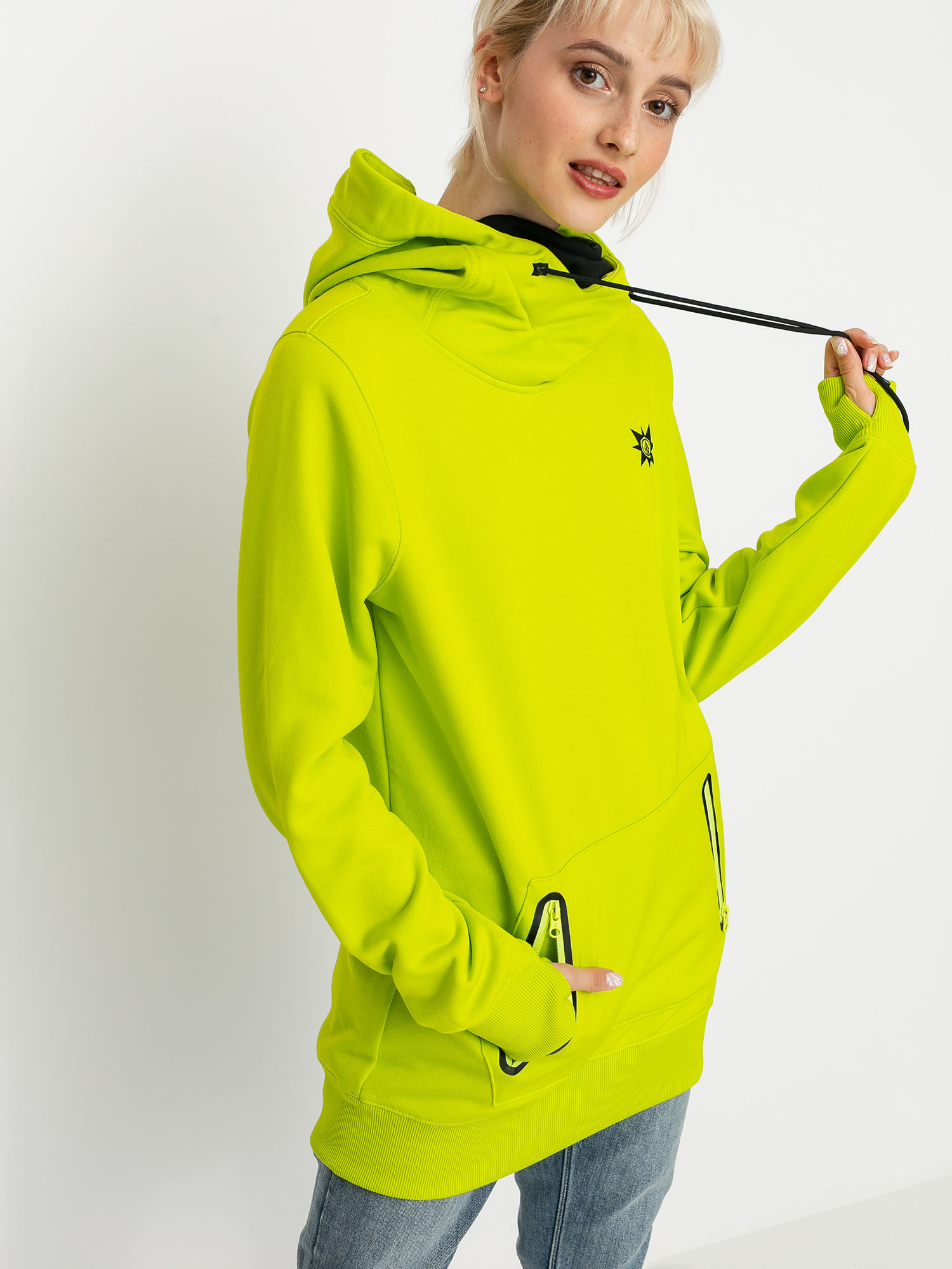Damska Bluza aktywna Volcom Spring Shred HD (lime)