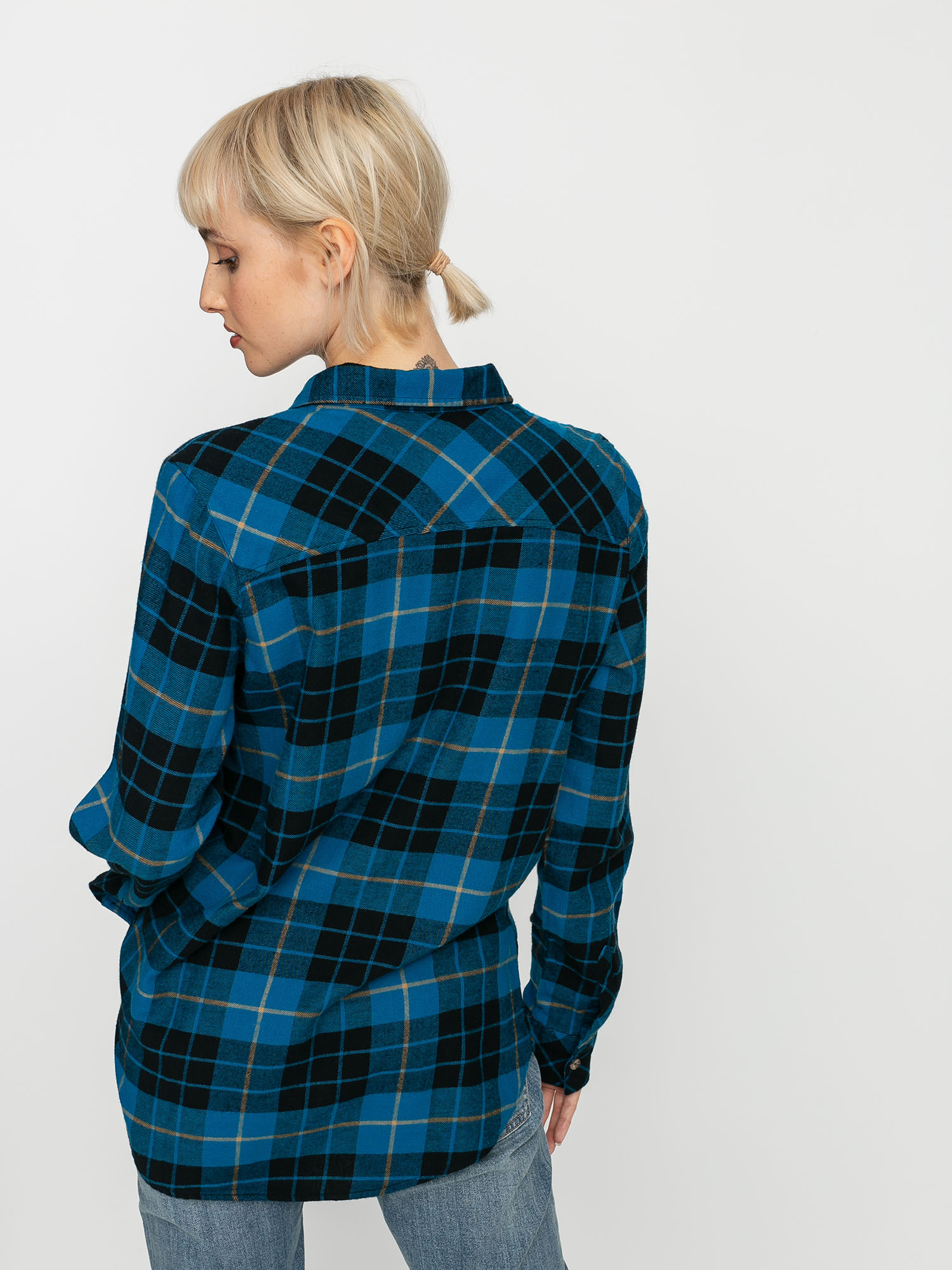 Koszula Volcom Getting Rad Plaid Ls Wmn (turkish blue)