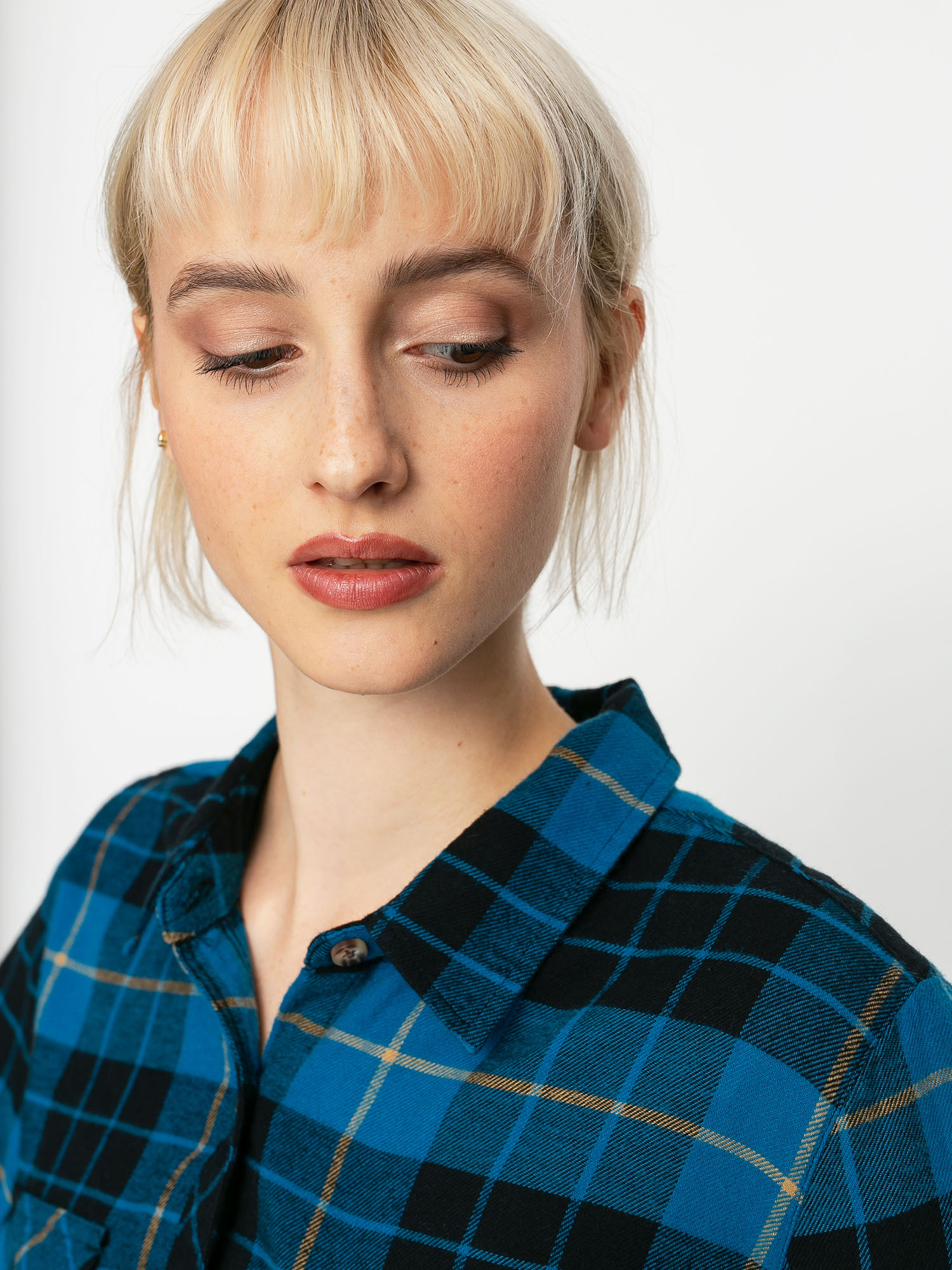 Koszula Volcom Getting Rad Plaid Ls Wmn (turkish blue)