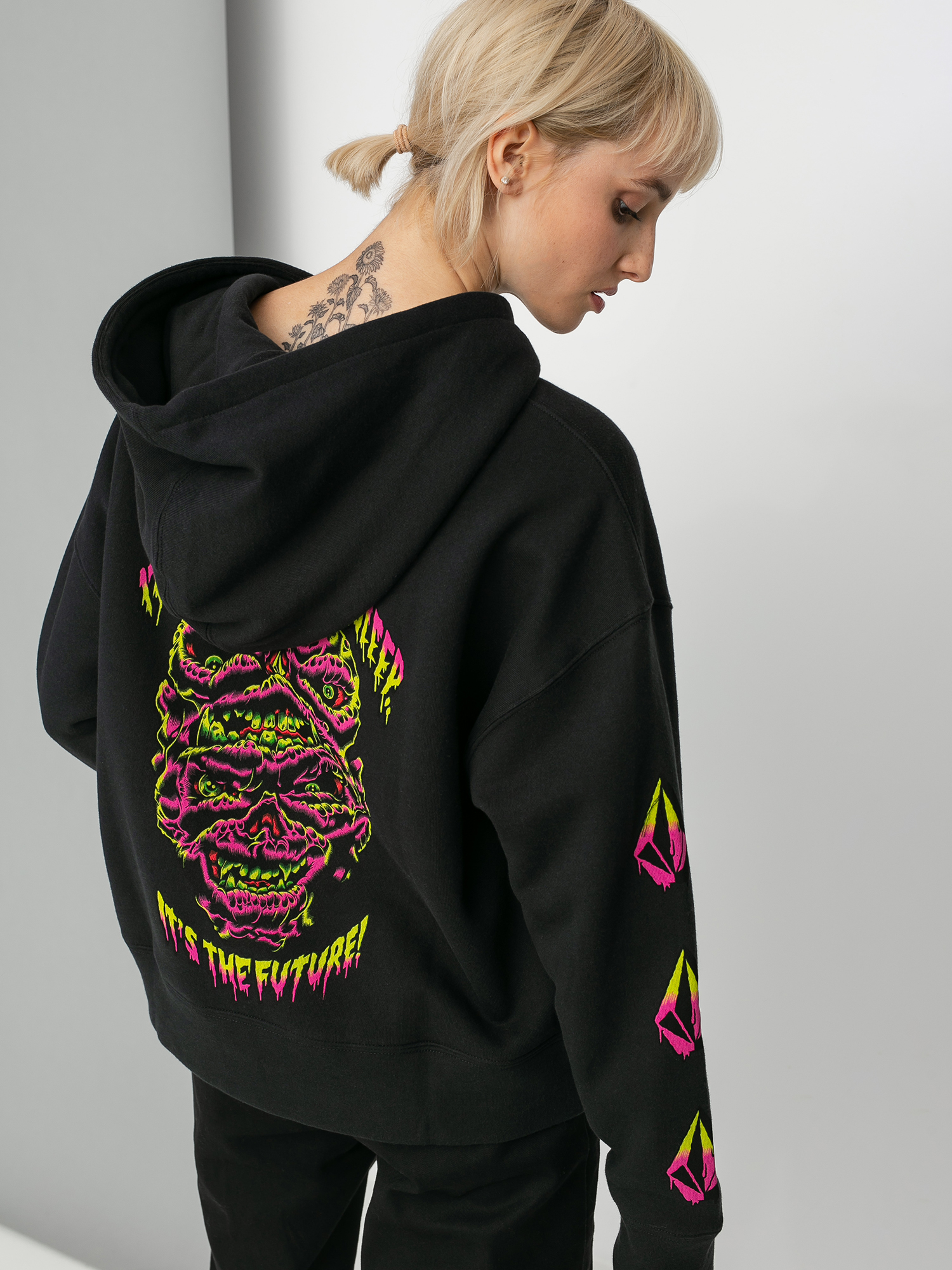 Bluza z kapturem Volcom Fa Walrave HD Wmn (black)
