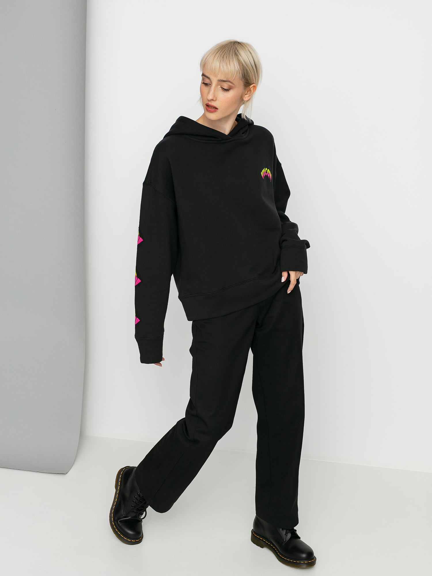 Bluza z kapturem Volcom Fa Walrave HD Wmn (black)