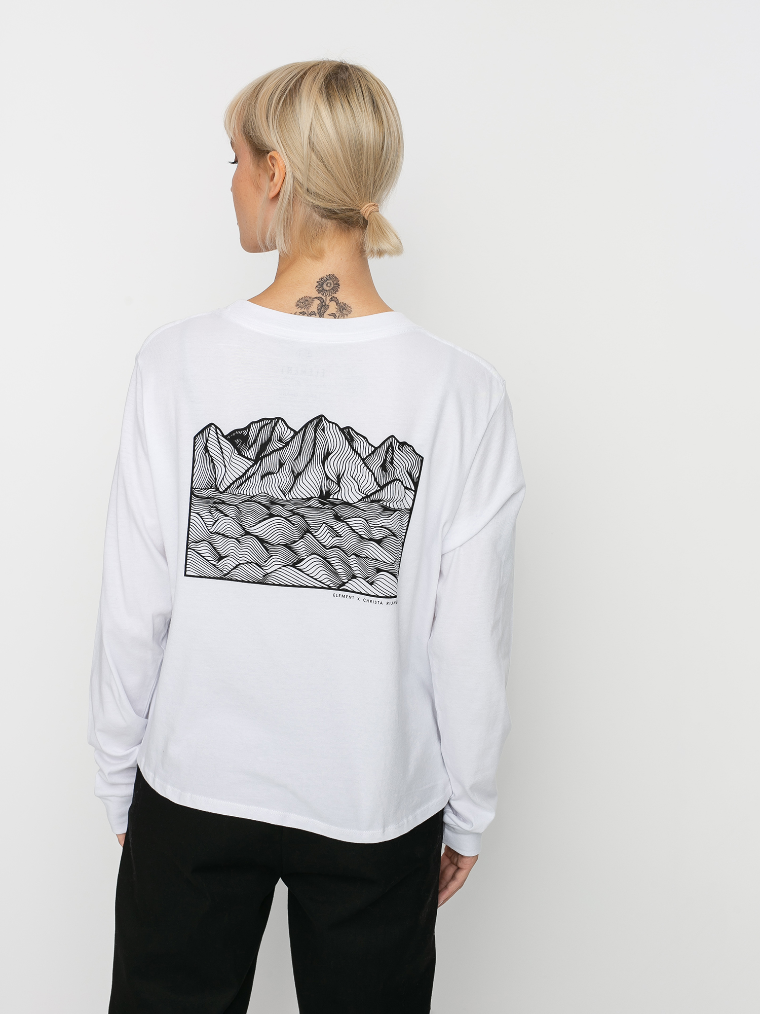 Longsleeve Element Christa Crop Wmn (white)