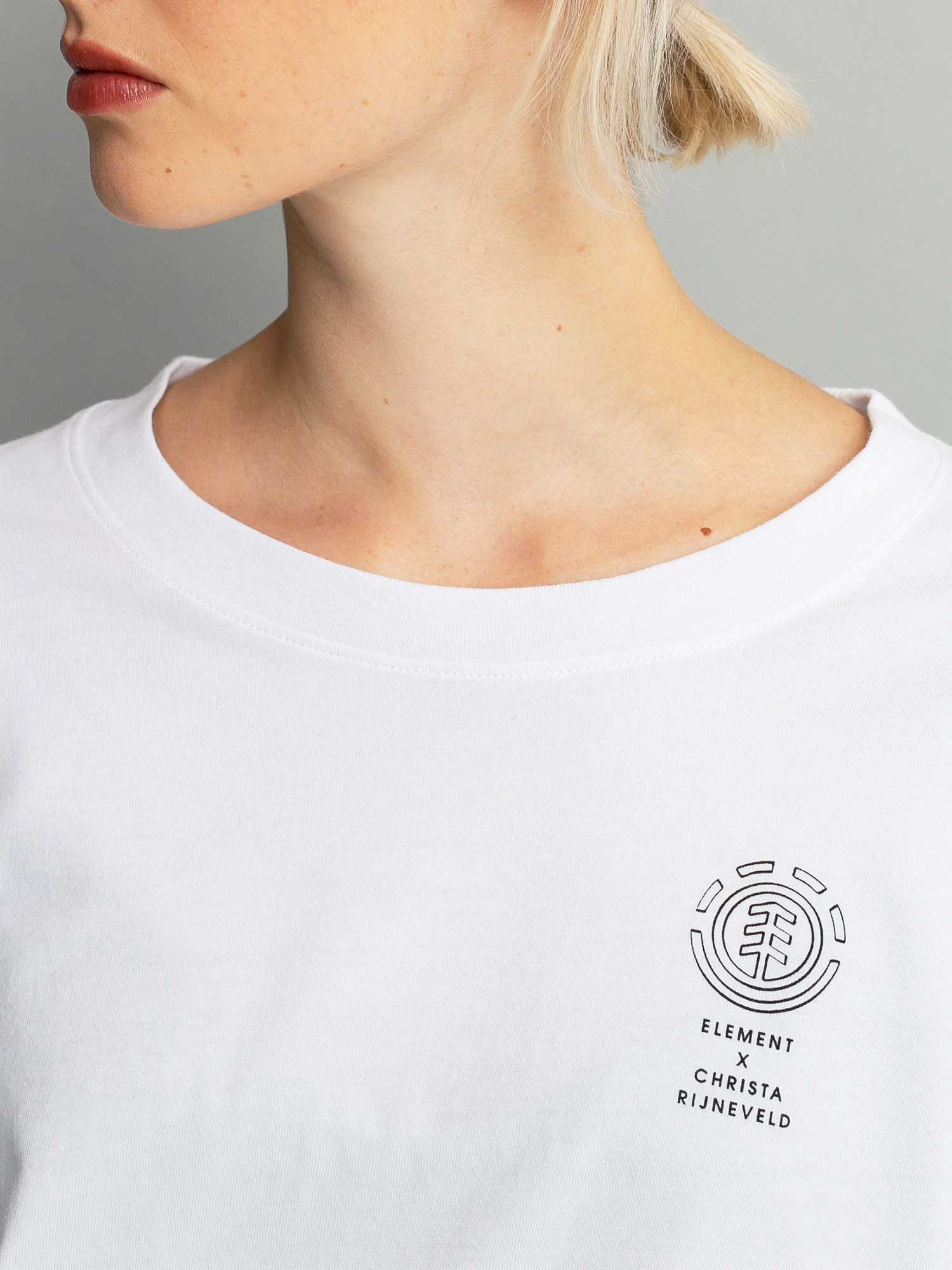 Longsleeve Element Christa Crop Wmn (white)