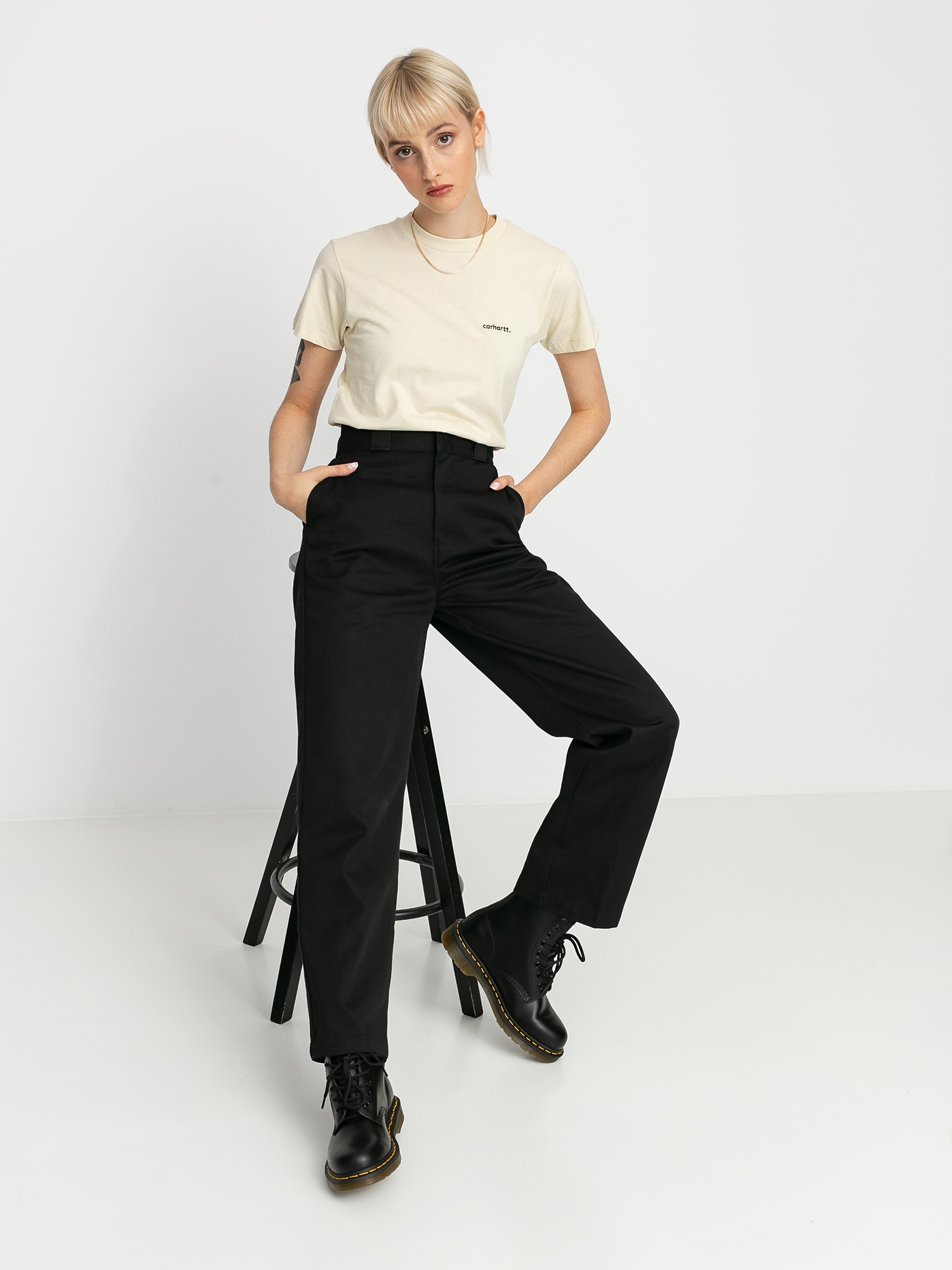 T-shirt Carhartt WIP Typeface Wmn (flour/black)
