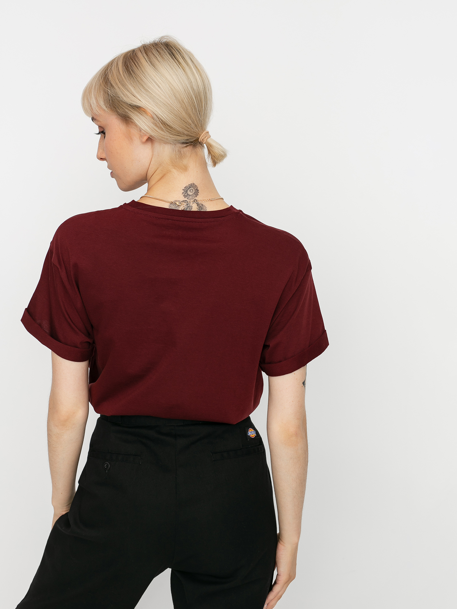 T-shirt Carhartt WIP Chase Wmn (bordeaux/gold)