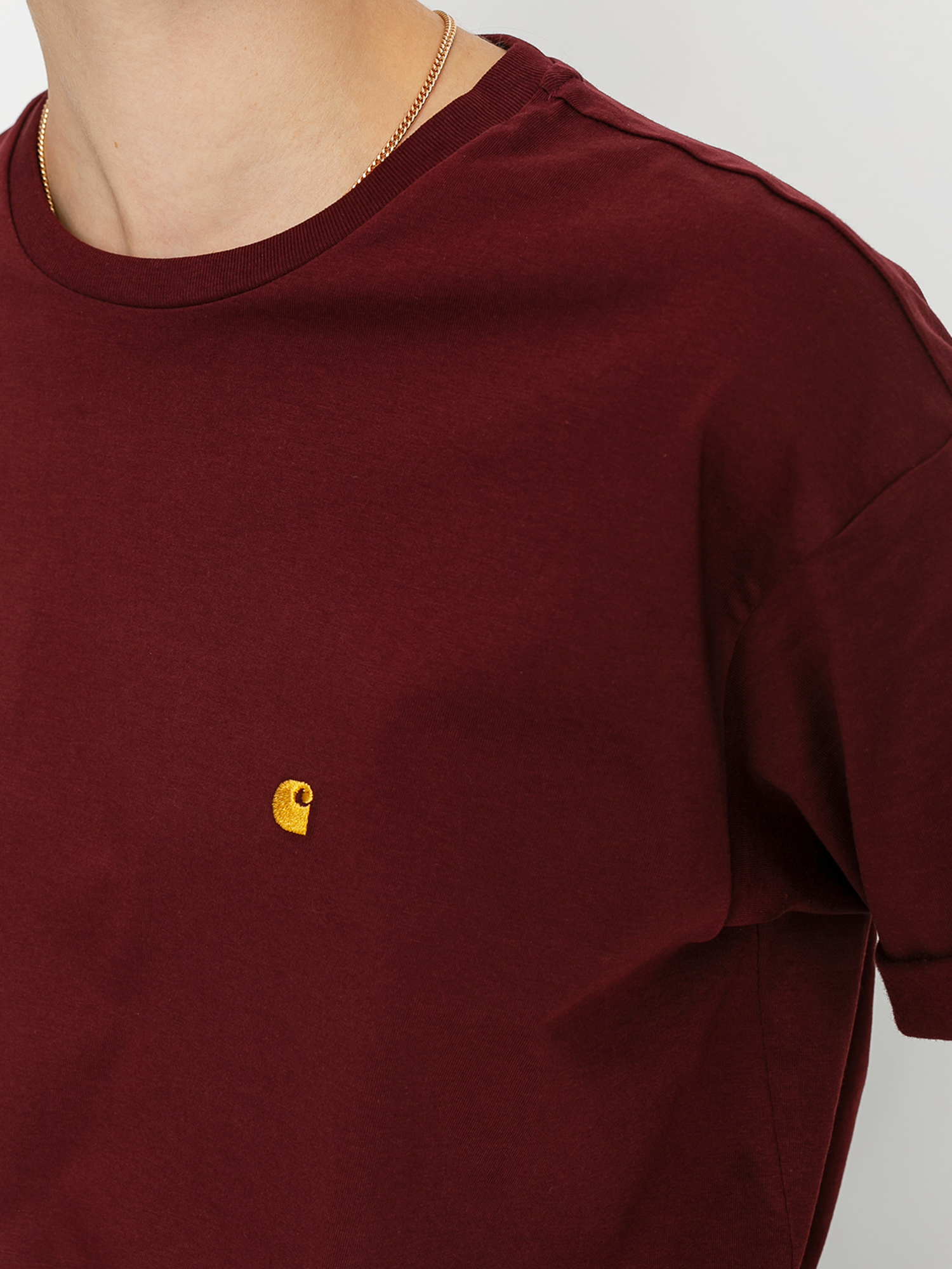 T-shirt Carhartt WIP Chase Wmn (bordeaux/gold)