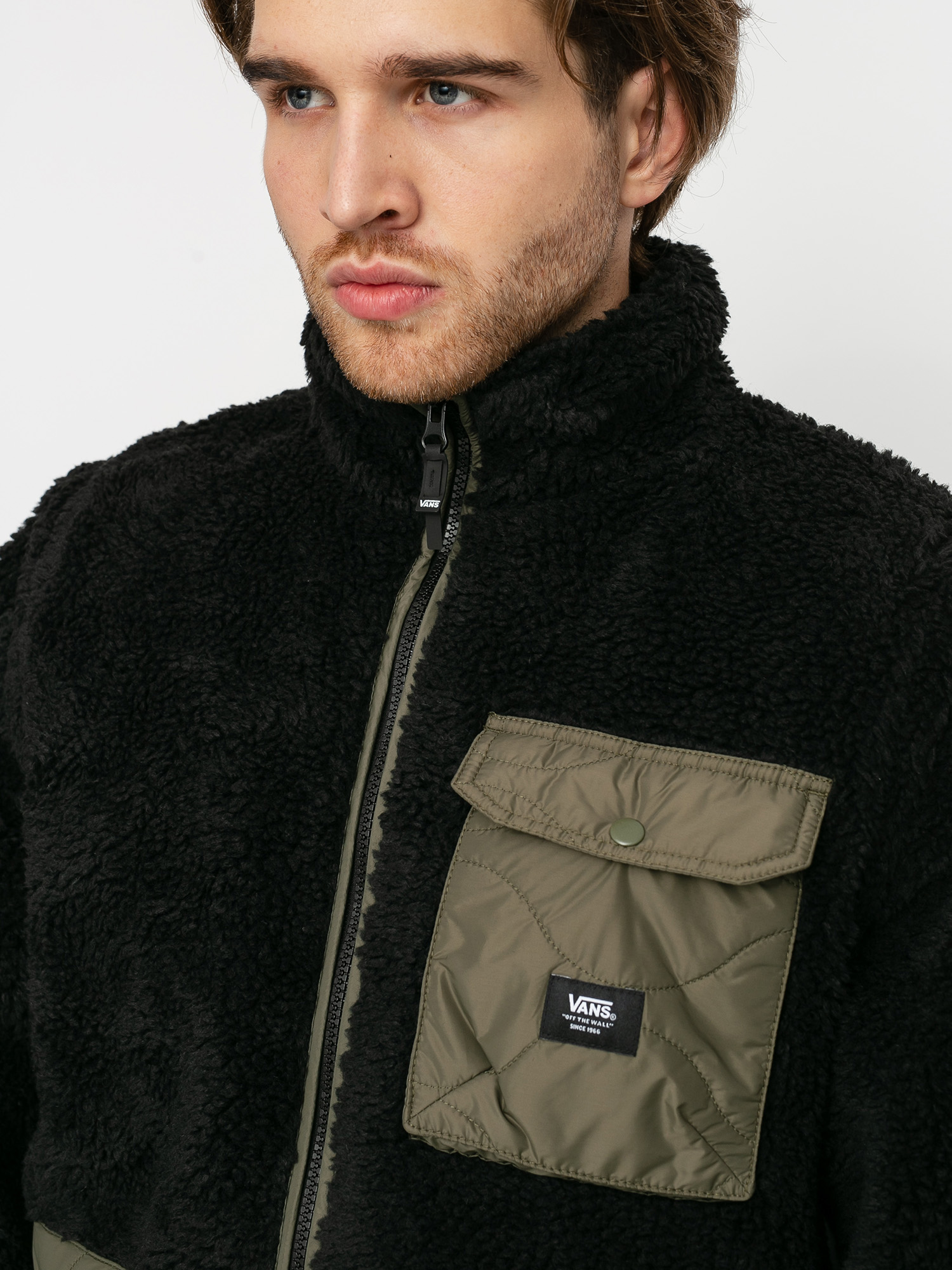 Kurtka Vans Weber (black sherpa/grape leaf)